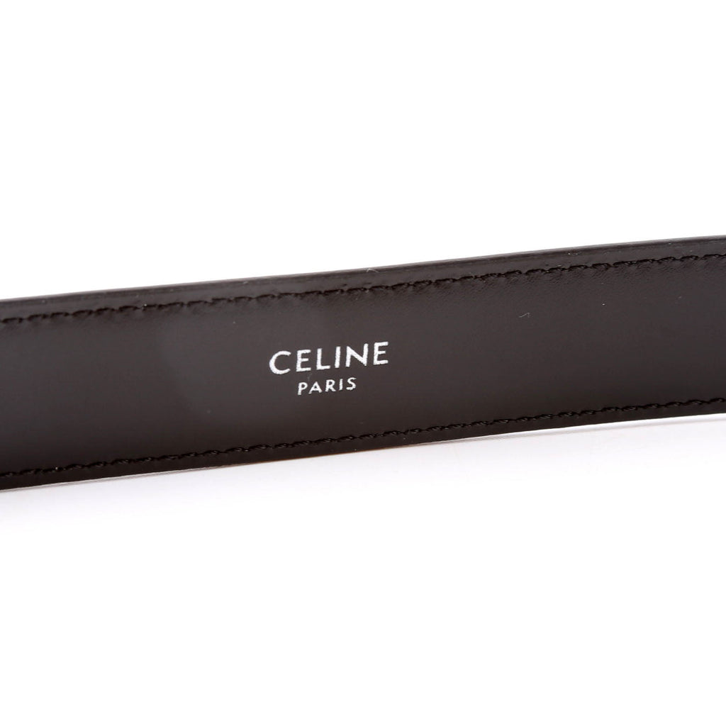 Triomphe Small Taurillon Leather Belt Size 100 Black