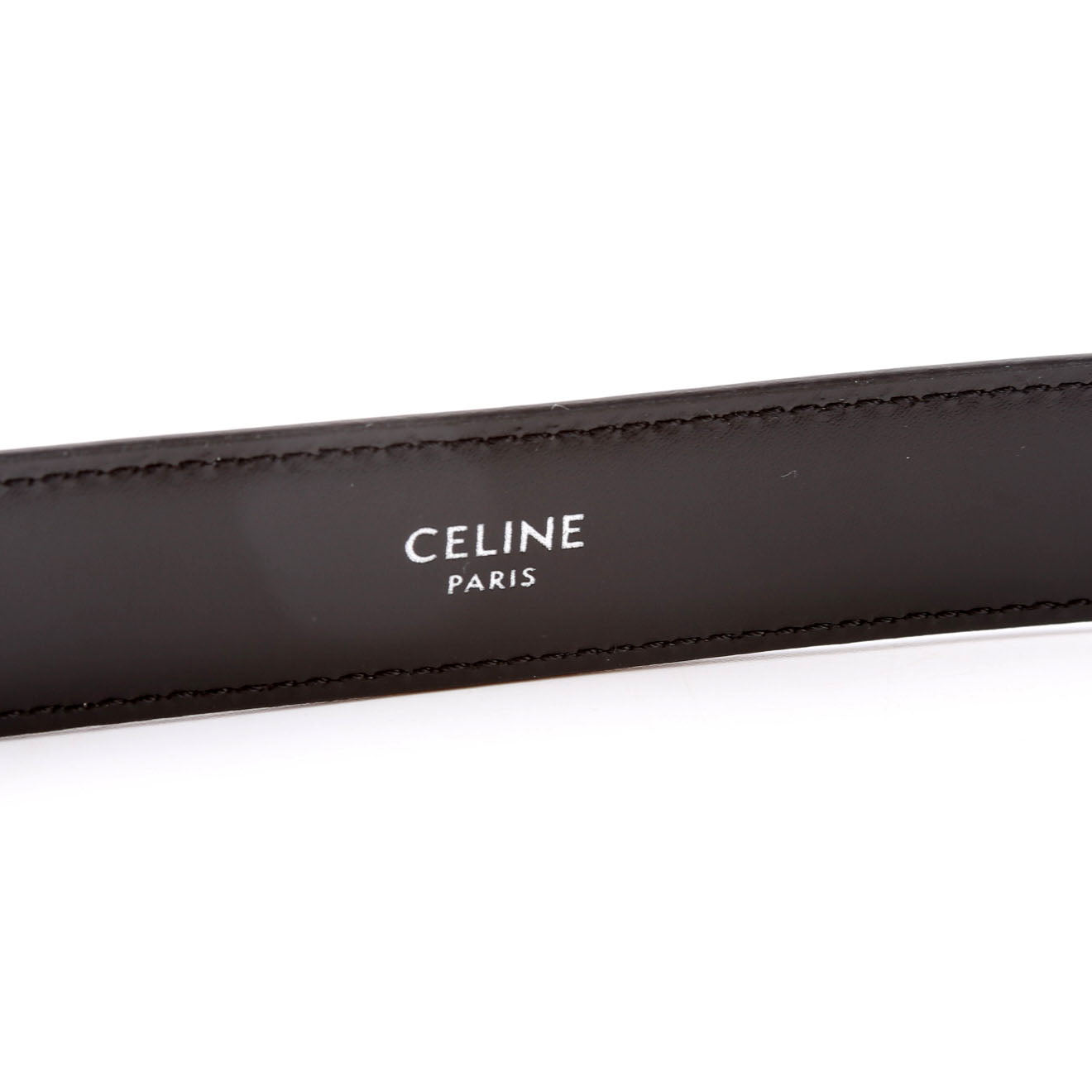 Triomphe Small Taurillon Leather Belt Size 100 Black