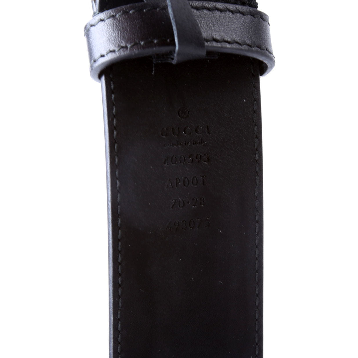 Gucci 400593 Marmont GG Leather Belt Size 70/28 Black