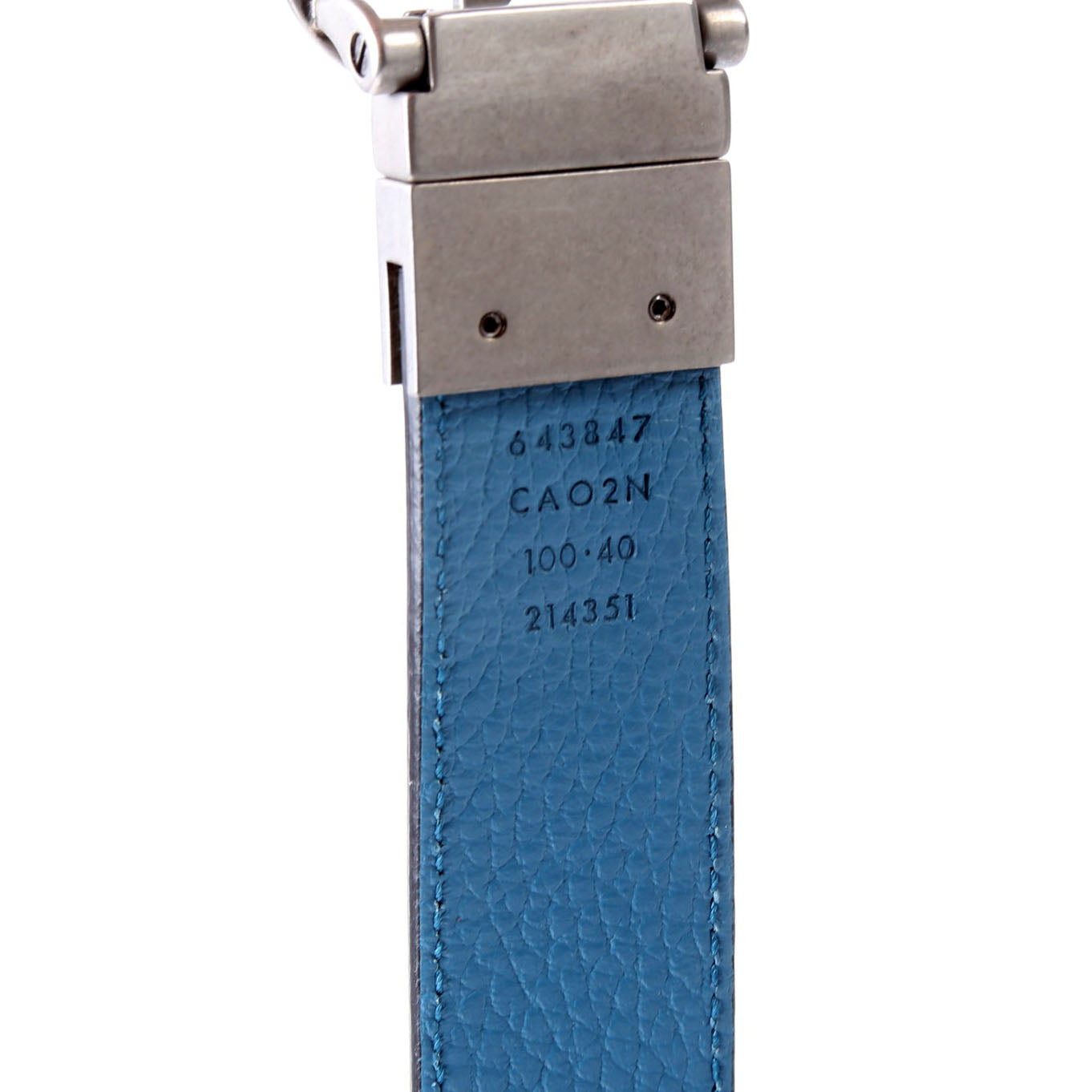Gucci 643847 GG Marmont Reversible Leather Belt Size 100/40 Blue