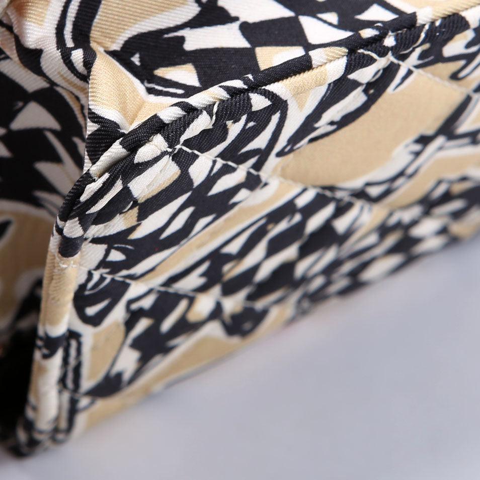 CC Flag Printed Clutch With Chain Canvas RFID