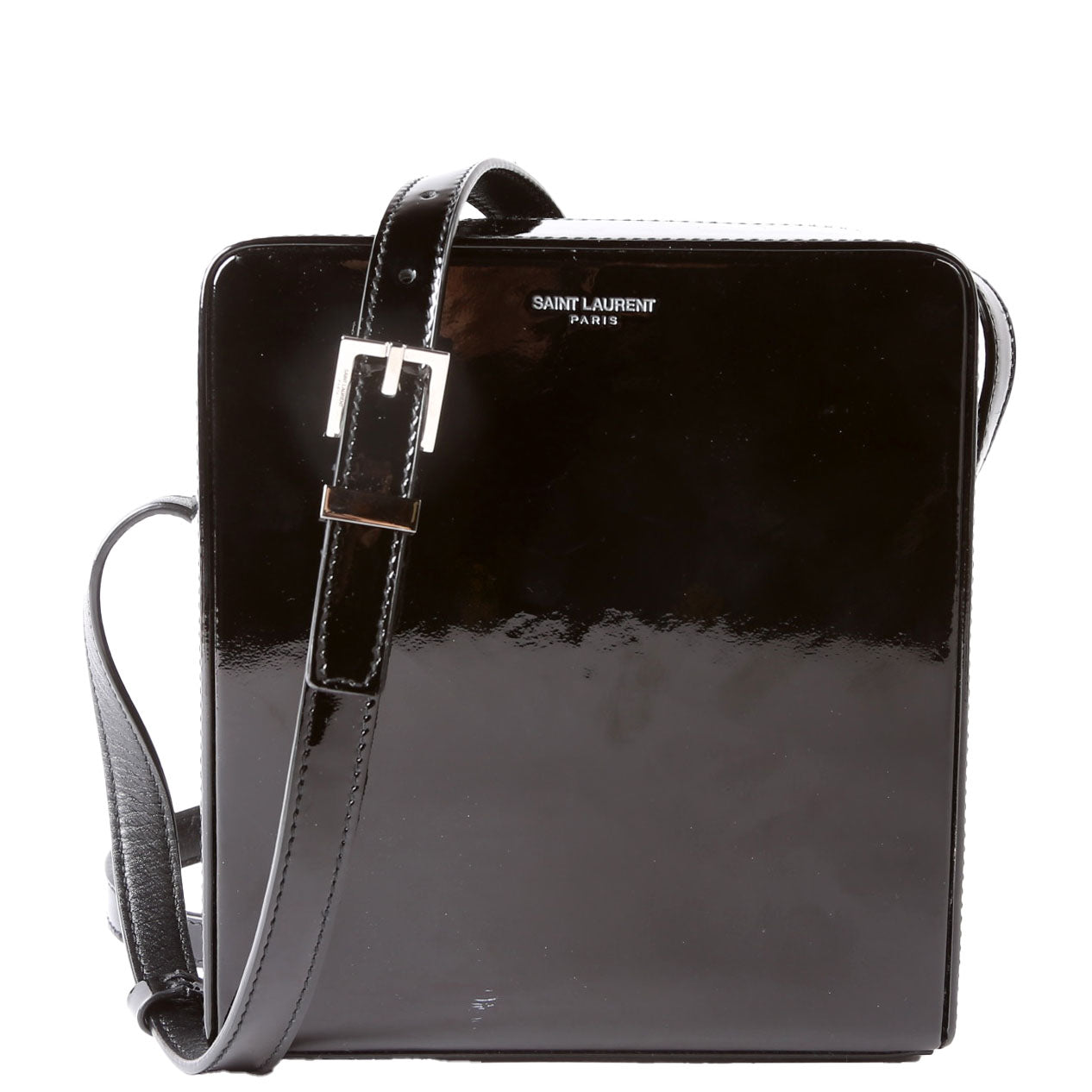 SAINT LAURENT Paris Camera Box Bag Patent 711431 Black