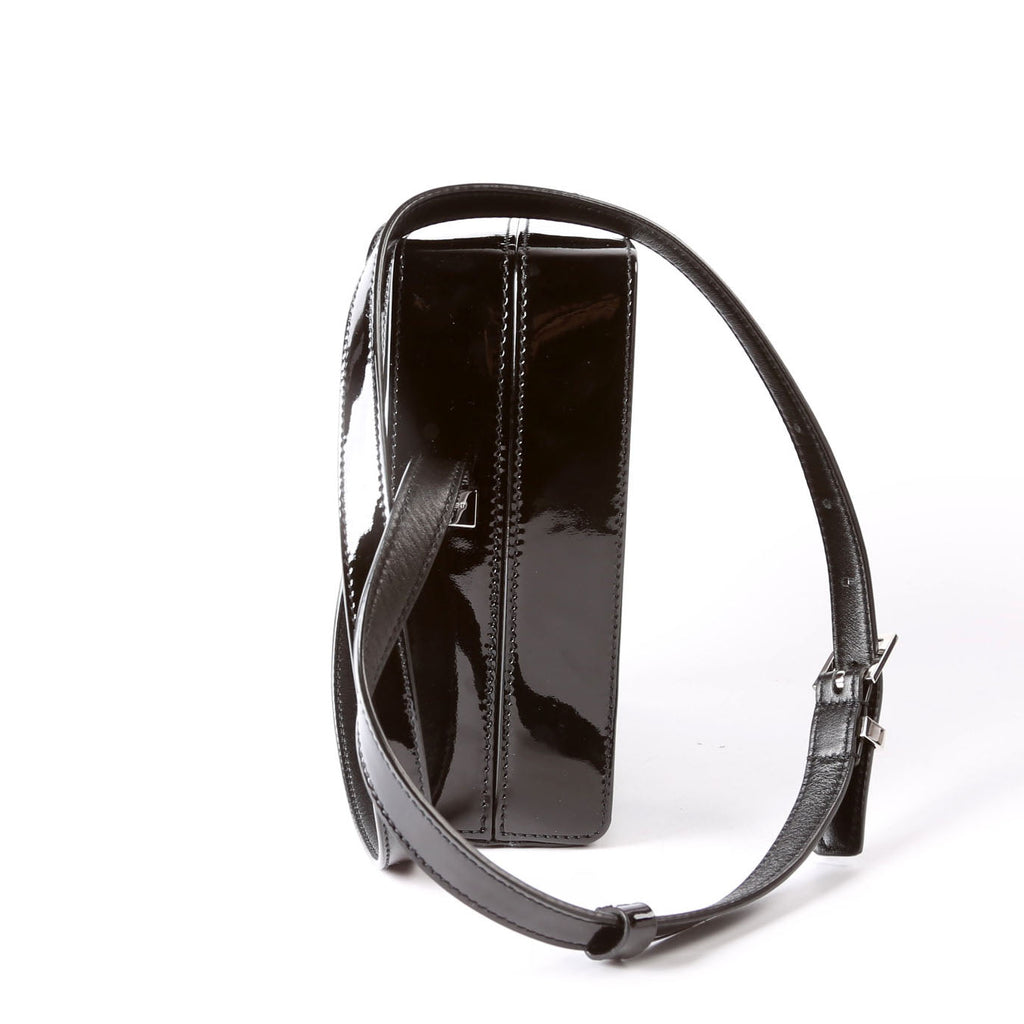 SAINT LAURENT Paris Camera Box Bag Patent 711431 Black