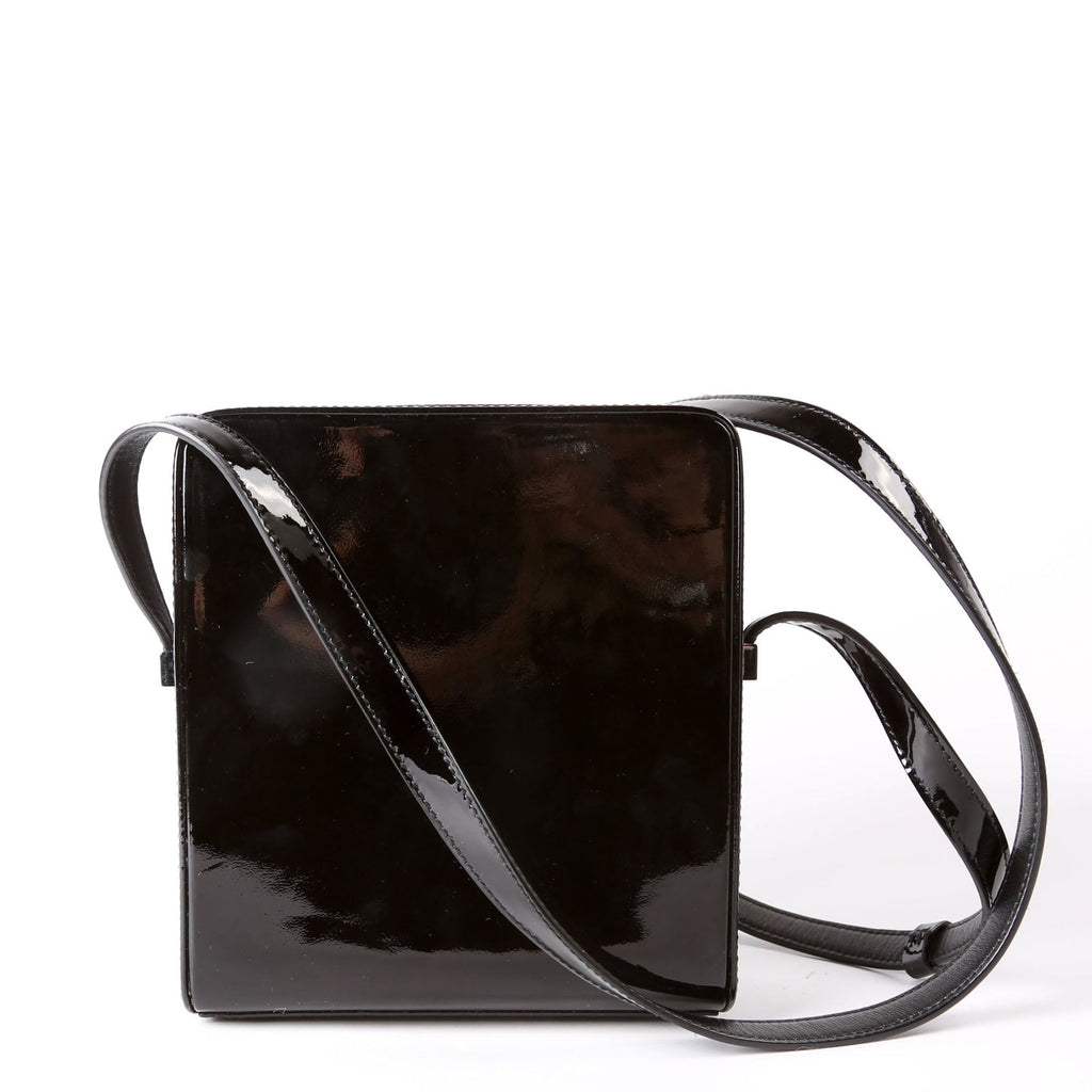 SAINT LAURENT Paris Camera Box Bag Patent 711431 Black