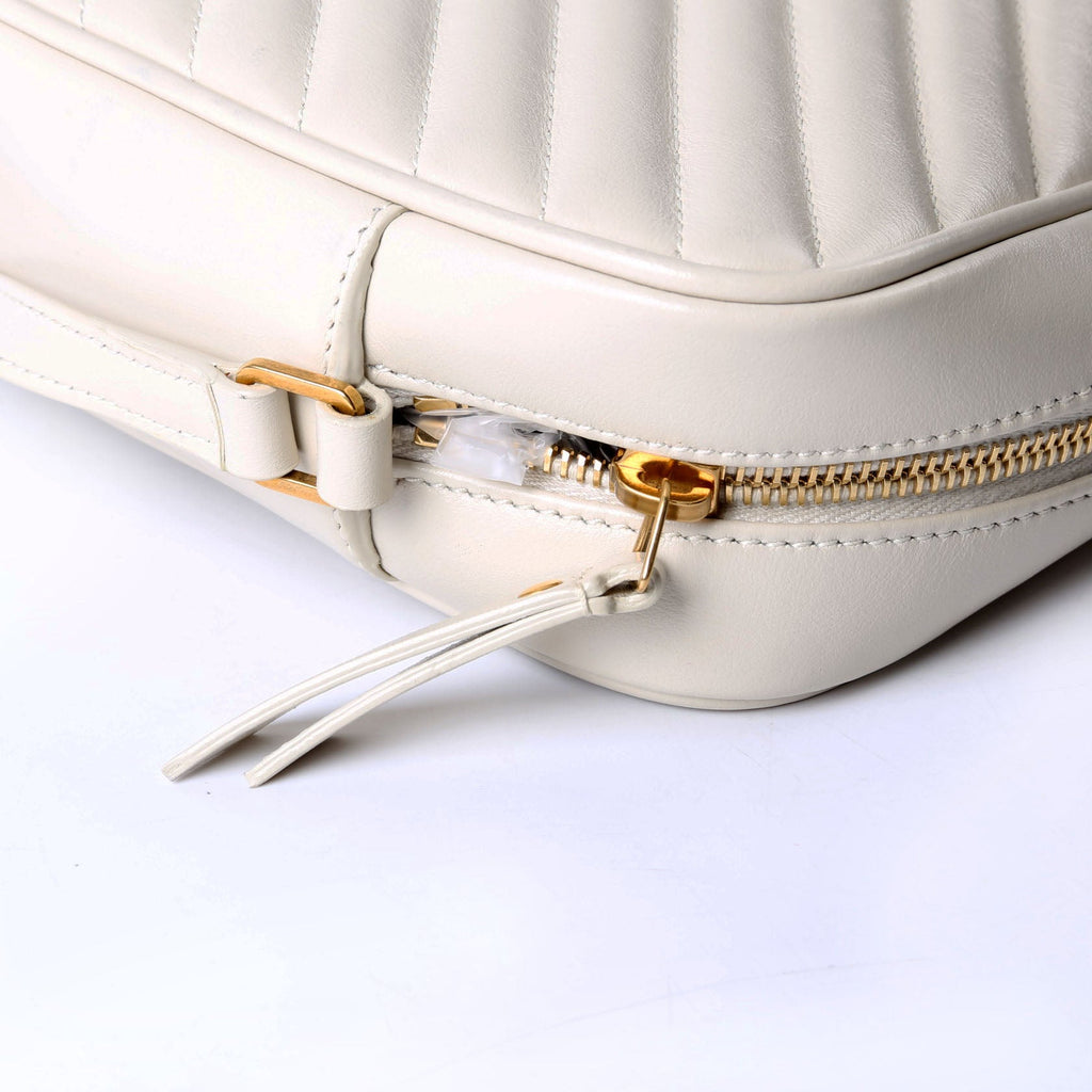SAINT LAURENT Lou Camera Bag Quilted 574494 Ivory