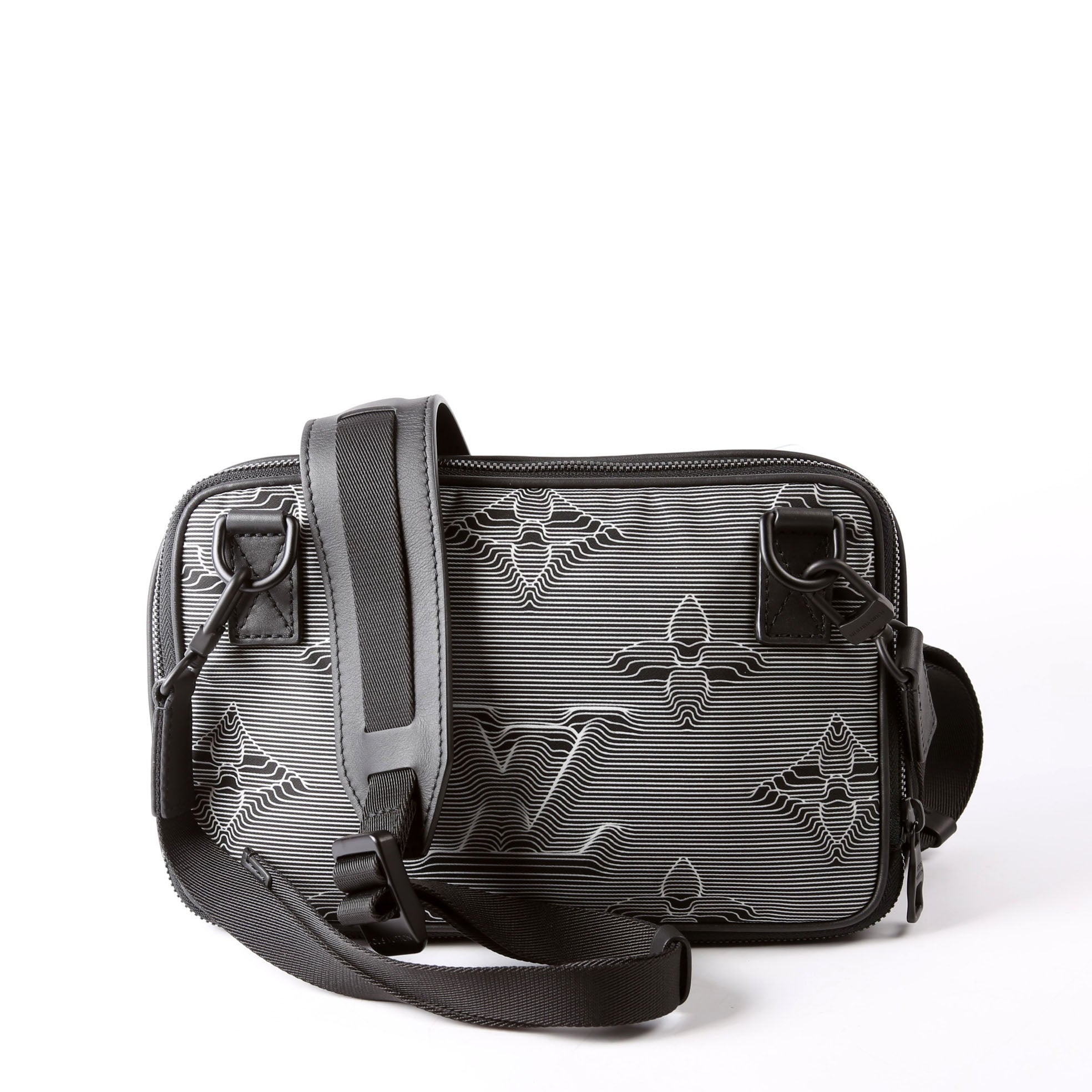 Expandable Messenger Capsule 2054 Calfskin Black/White