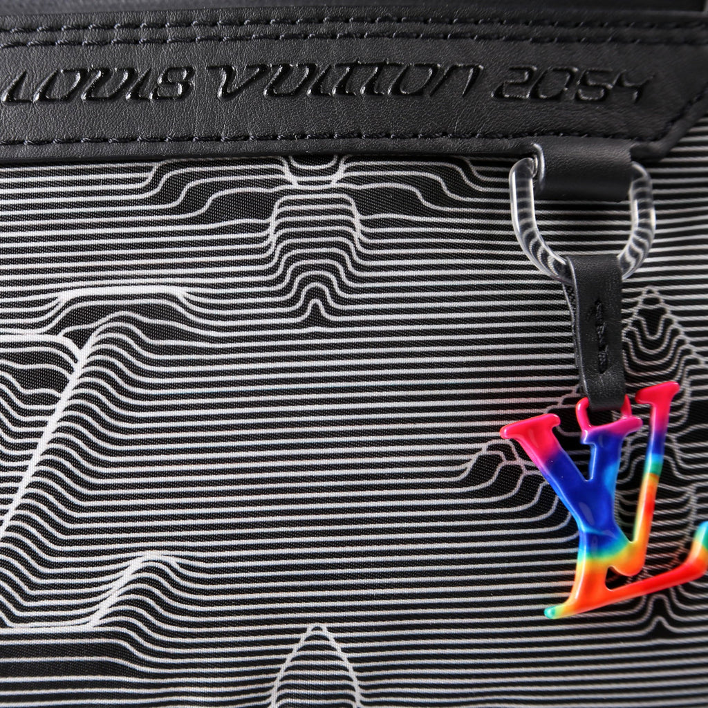 Expandable Messenger Capsule 2054 Calfskin Black/White