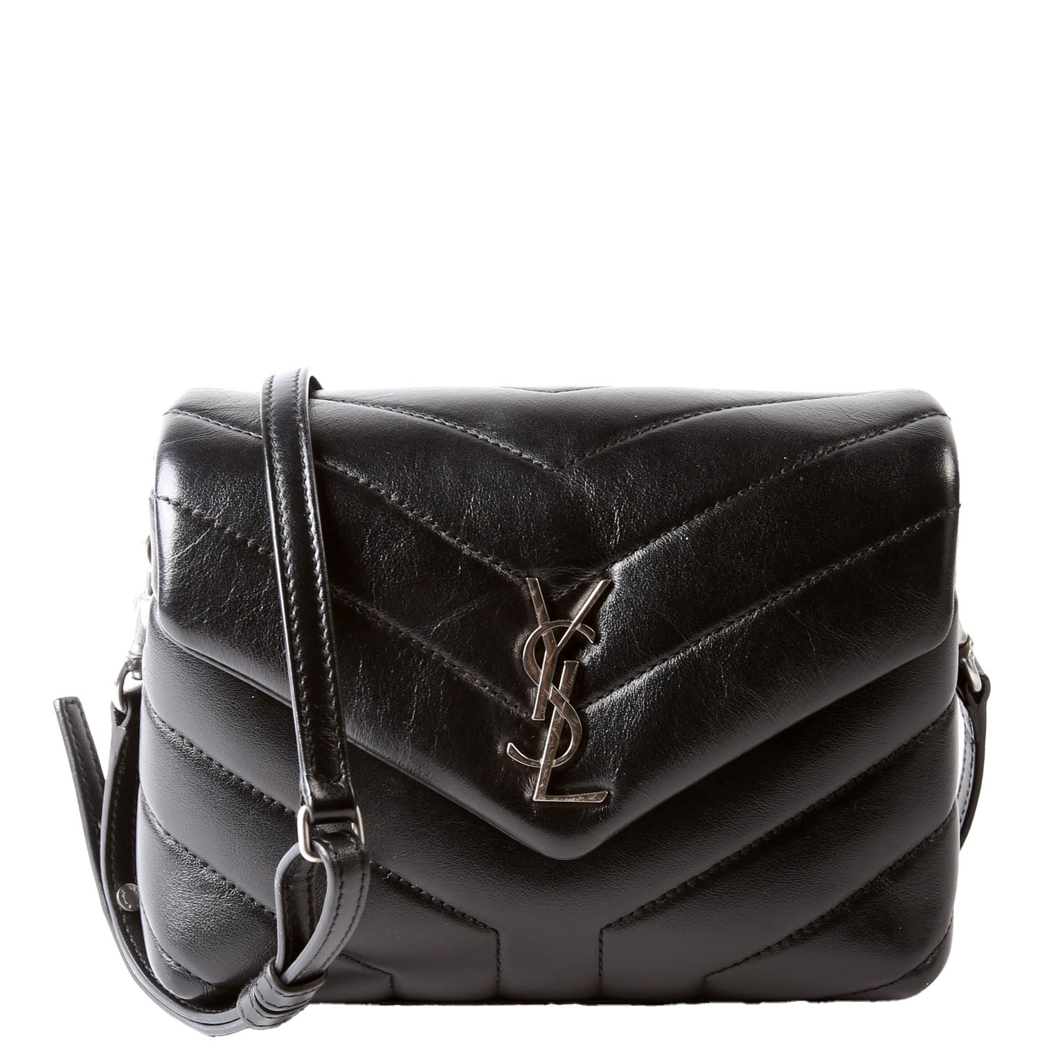 SAINT LAURENT LouLou Satchel Toy Crossbody 467072 Black
