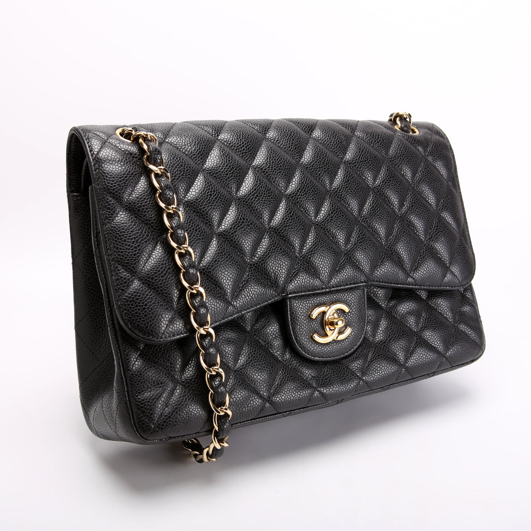 Classic Flap Jumbo Caviar 17-20M Black