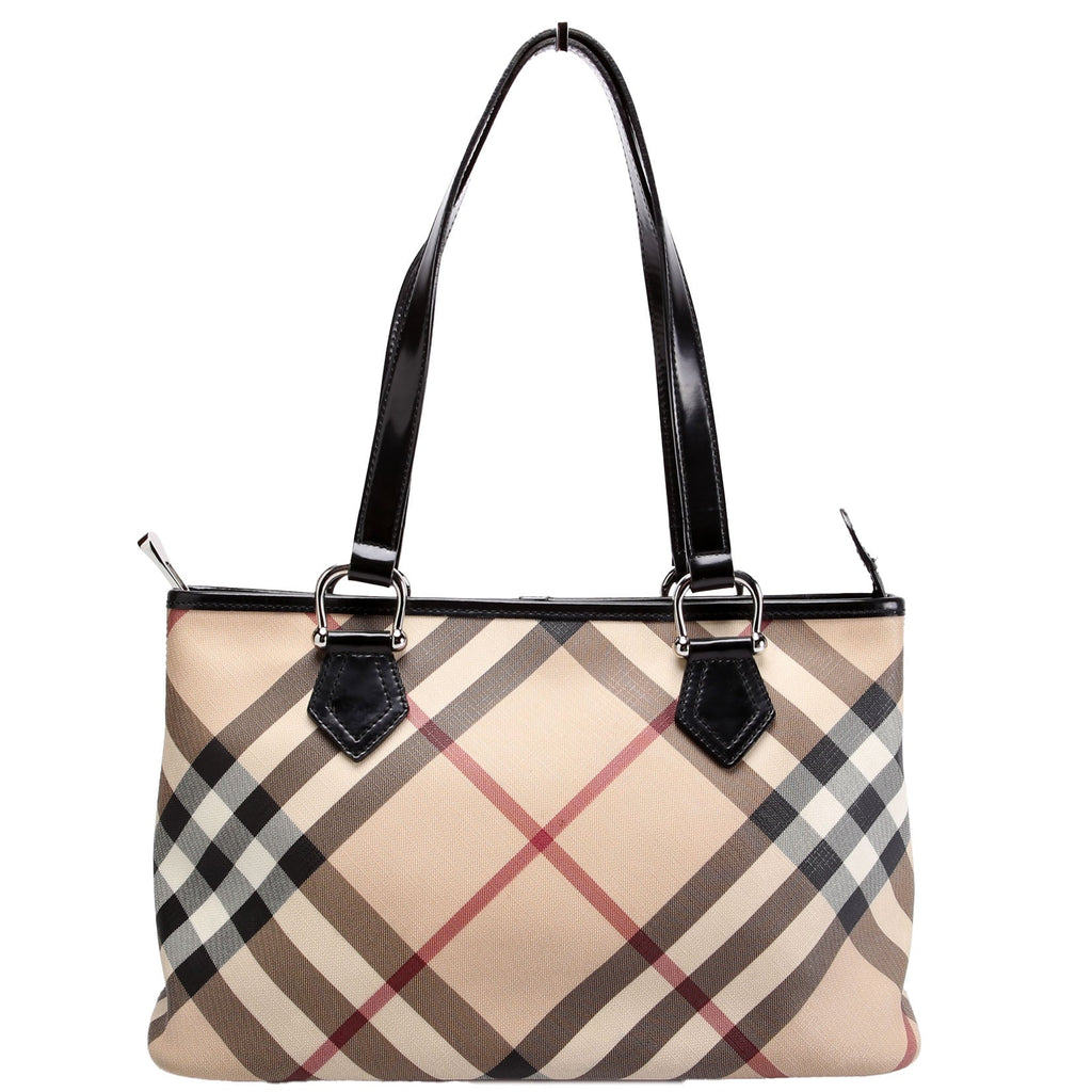Nova Check Coated Canvas Zip Tote