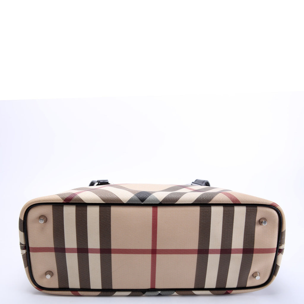 Nova Check Coated Canvas Zip Tote