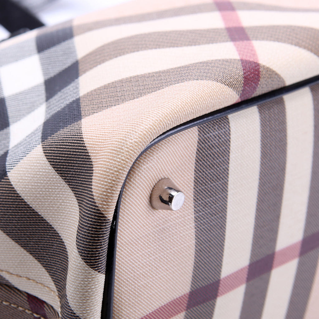 Nova Check Coated Canvas Zip Tote