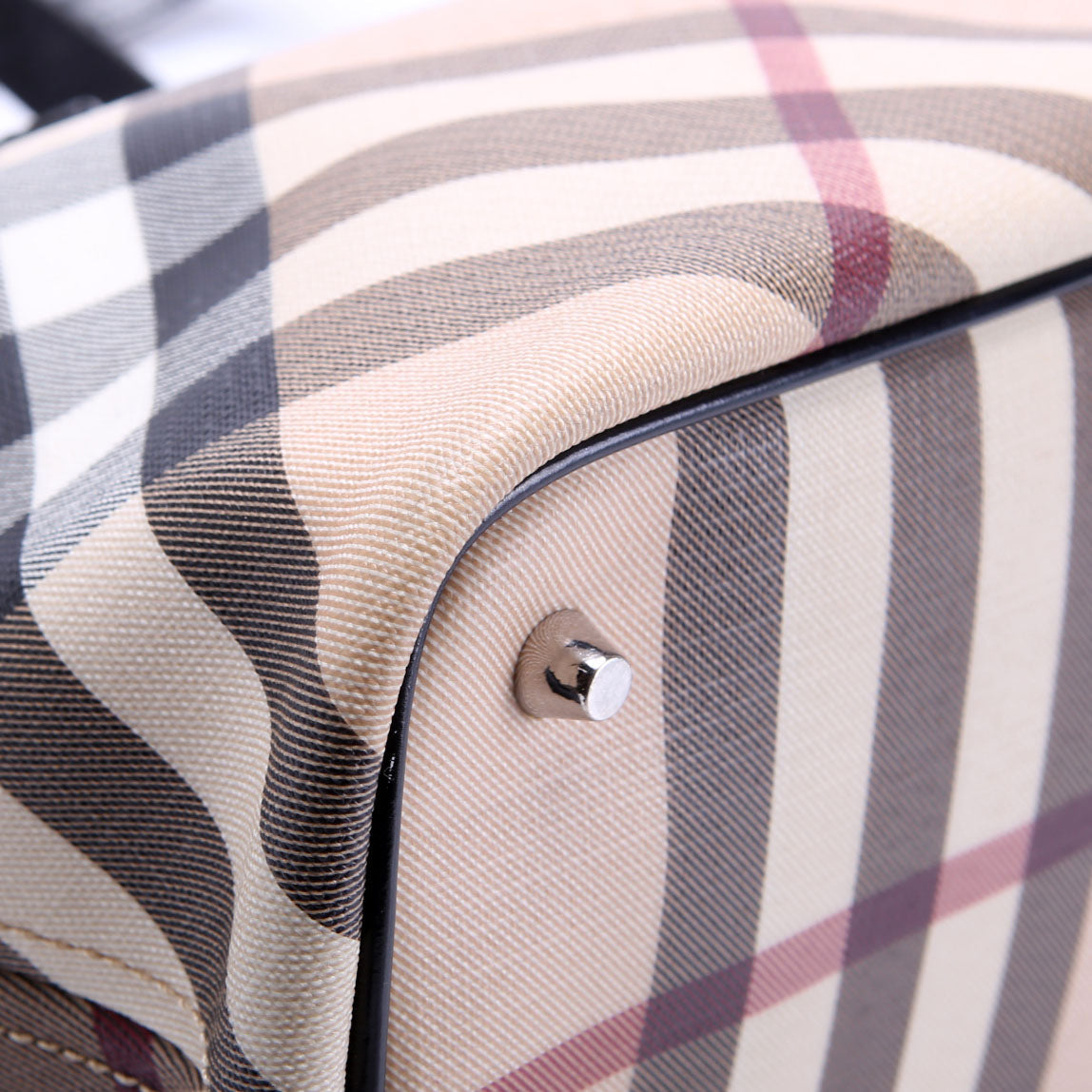Nova Check Coated Canvas Zip Tote