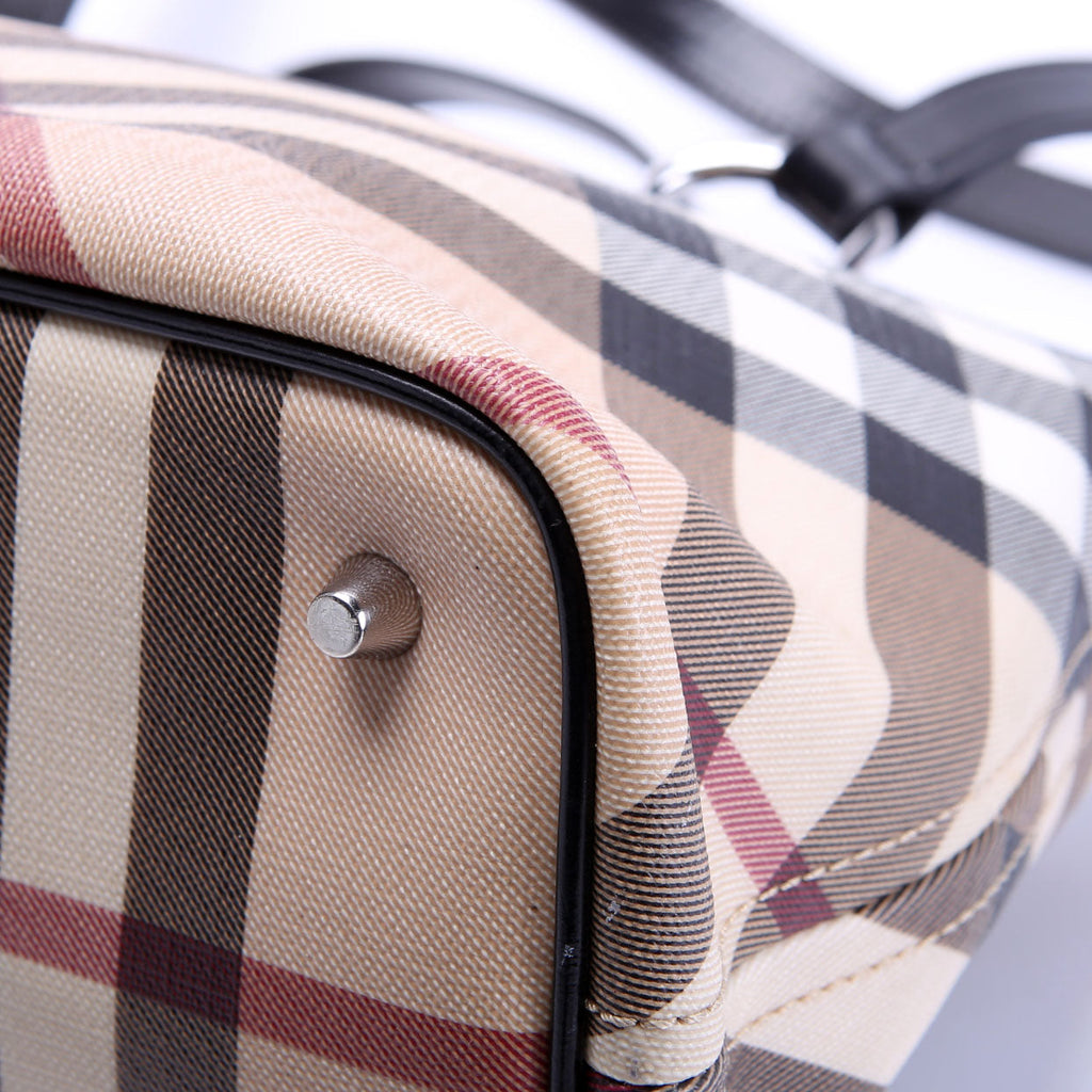 Nova Check Coated Canvas Zip Tote