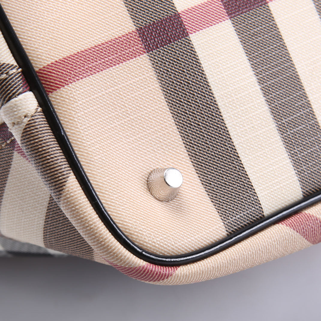 Nova Check Coated Canvas Zip Tote