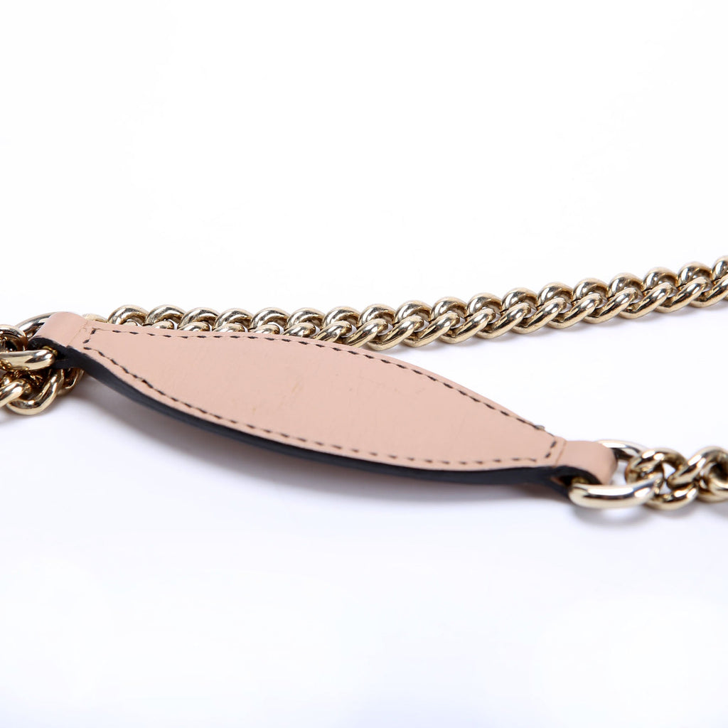 Gucci 283063 Emily Chain Mini Canvas/Calfskin Tan