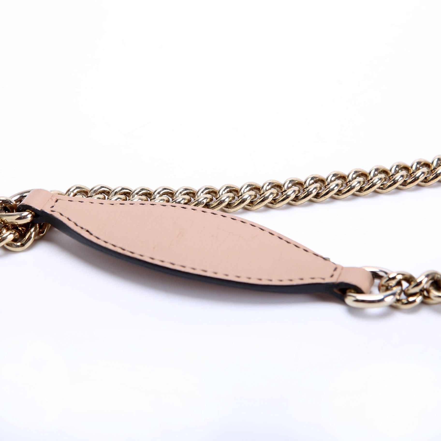 Gucci 283063 Emily Chain Mini Canvas/Calfskin Tan