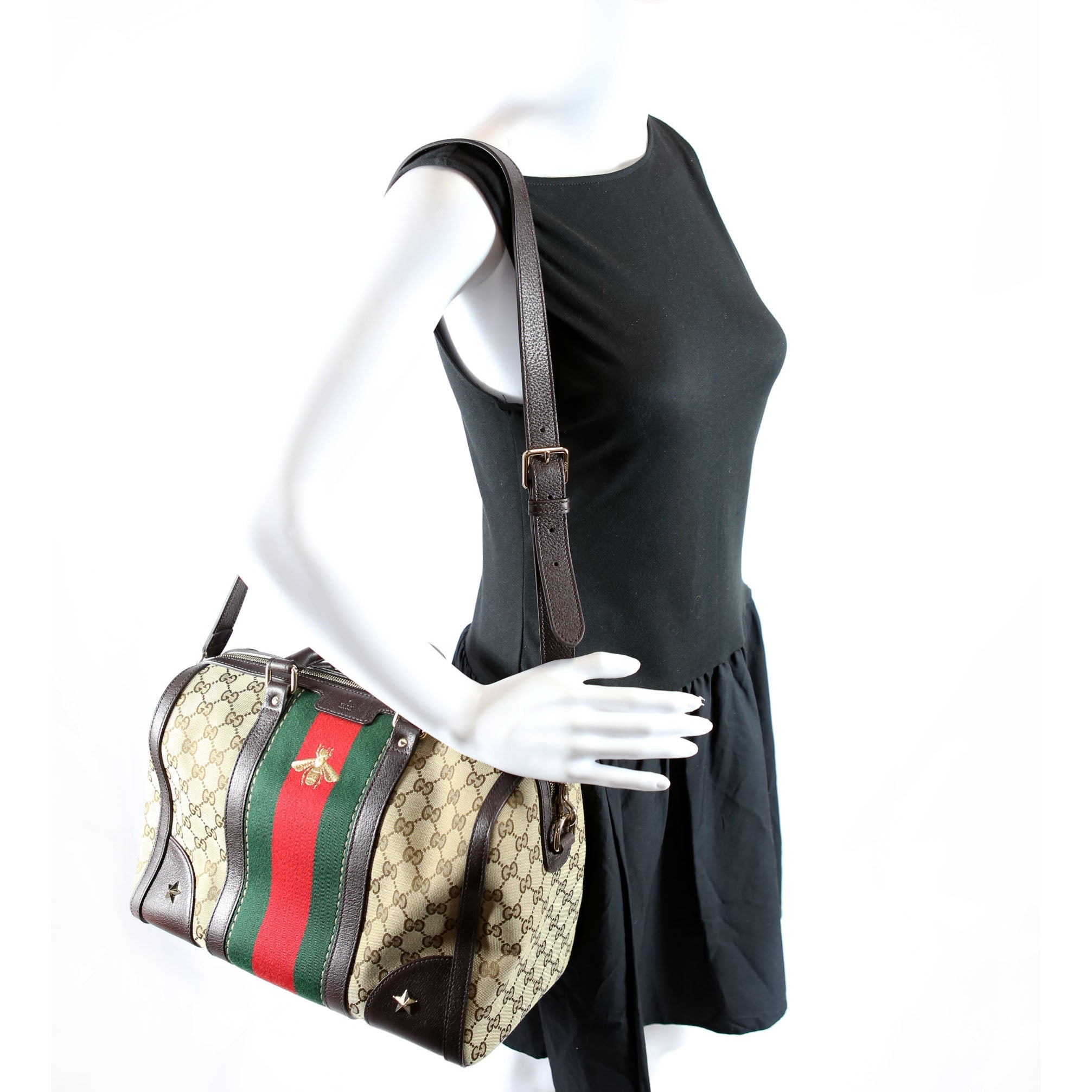 406868 Webby Bee Boston Bag Brown
