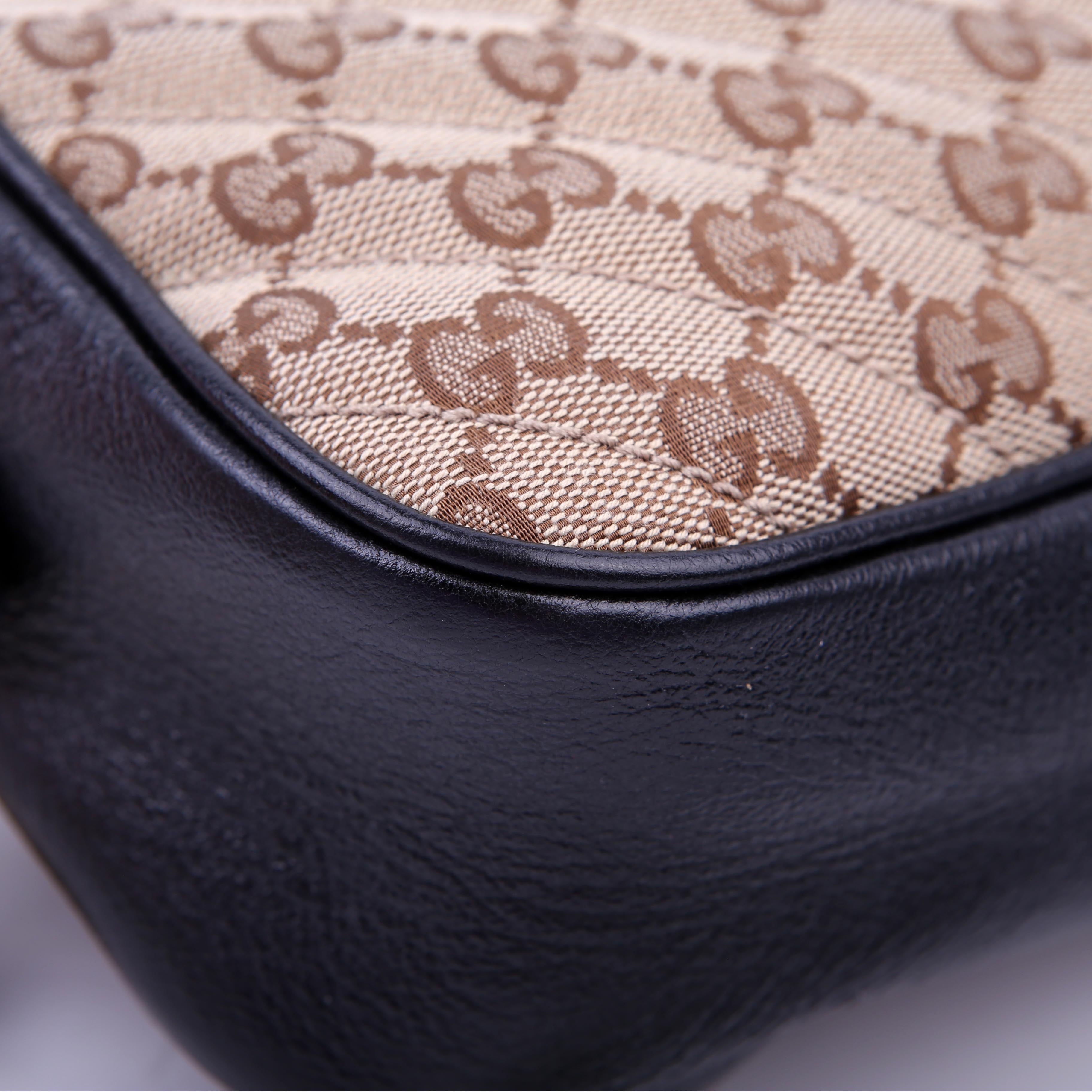 Gucci 447632 Marmont Small GG Canvas Camera Bag Black