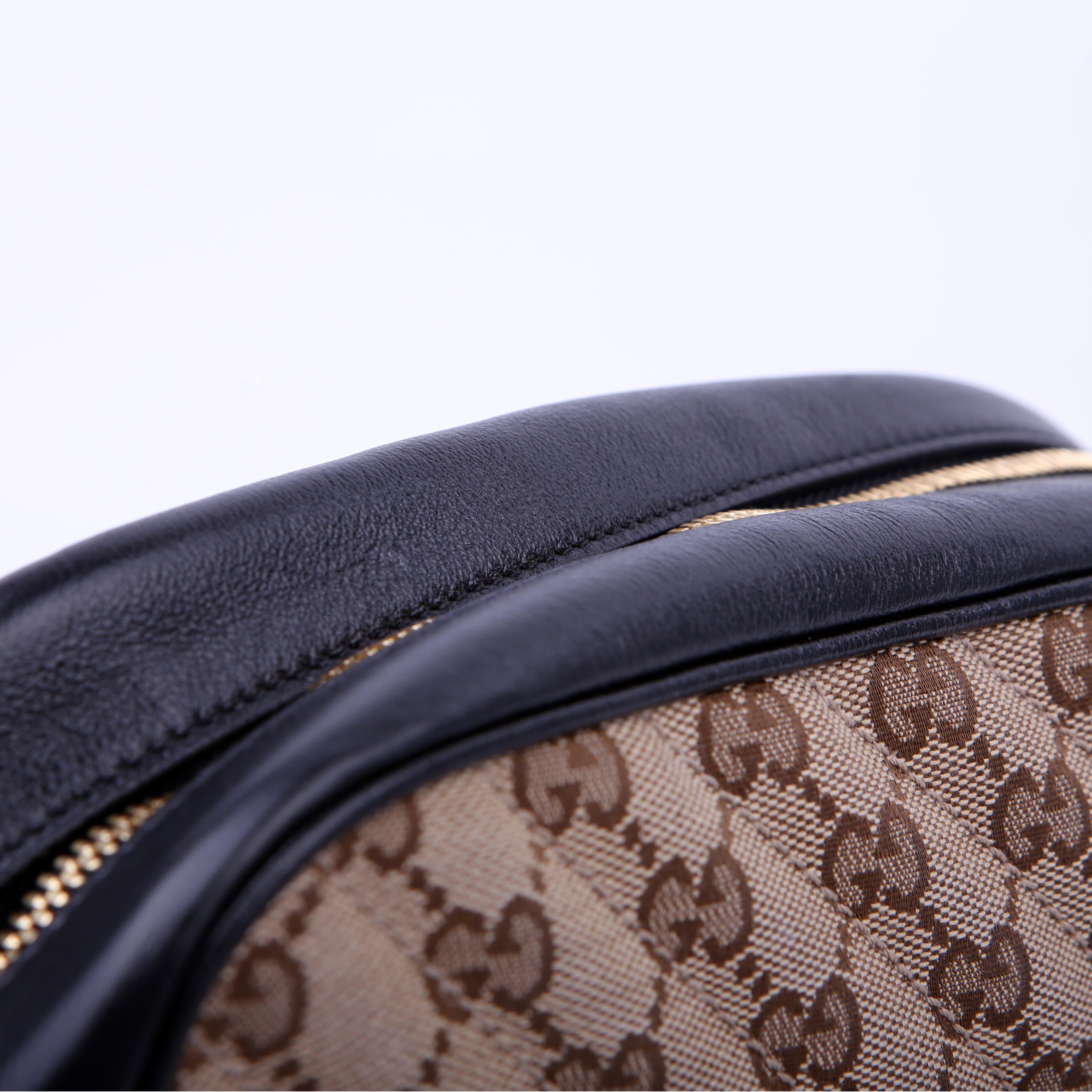 Gucci 447632 Marmont Small GG Canvas Camera Bag Black