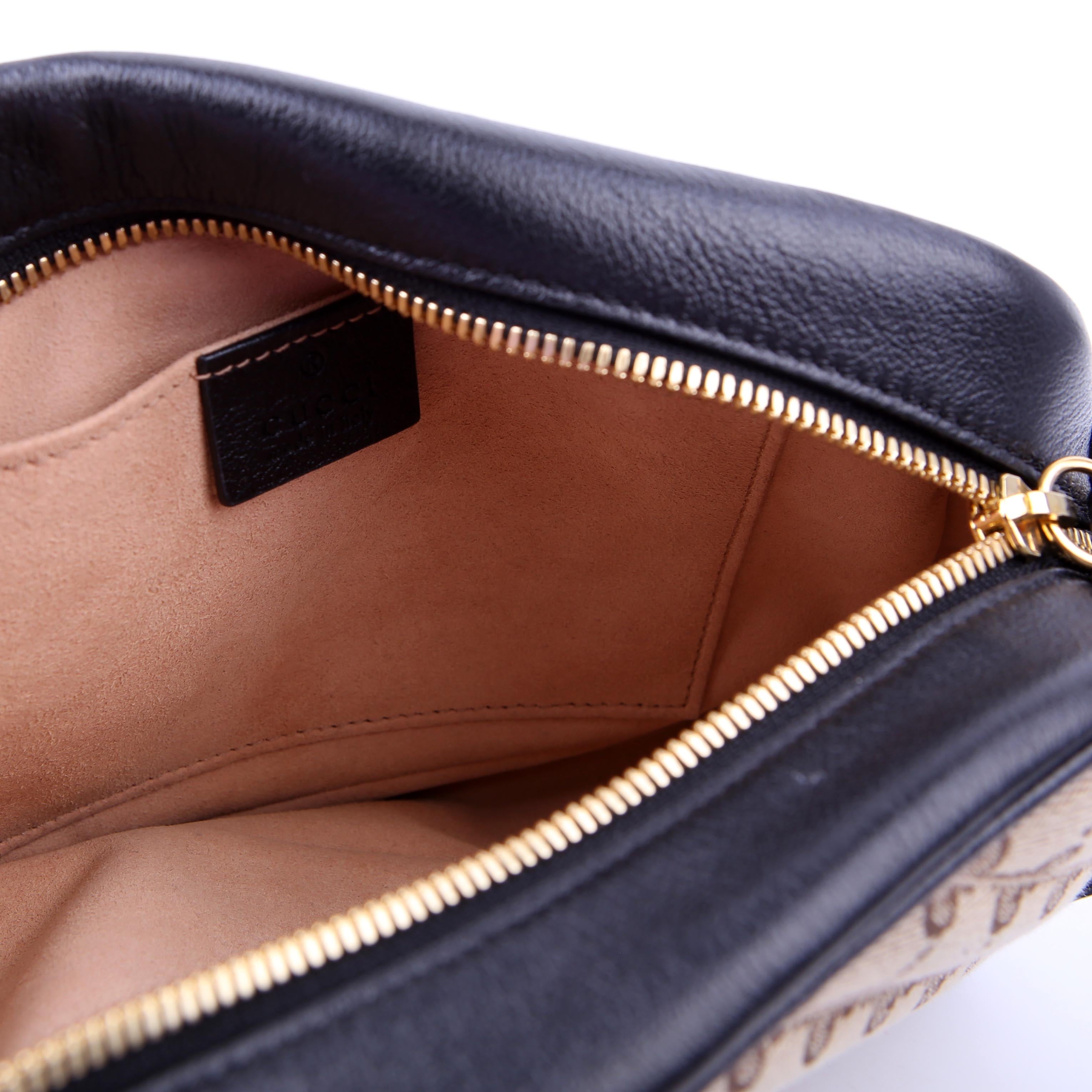 Gucci 447632 Marmont Small GG Canvas Camera Bag Black