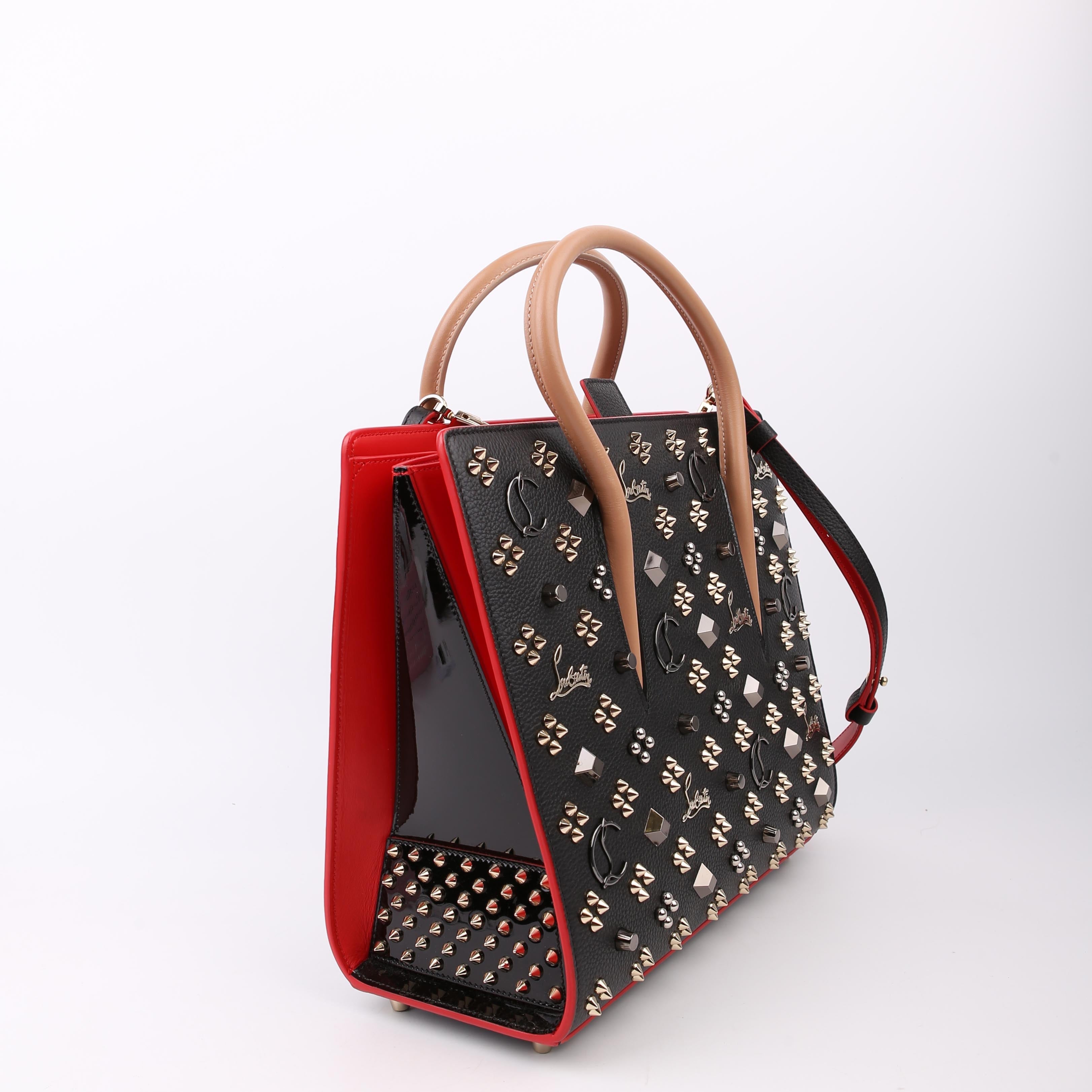 Paloma Medium Satchel Calfskin Spikes Loubinthesky