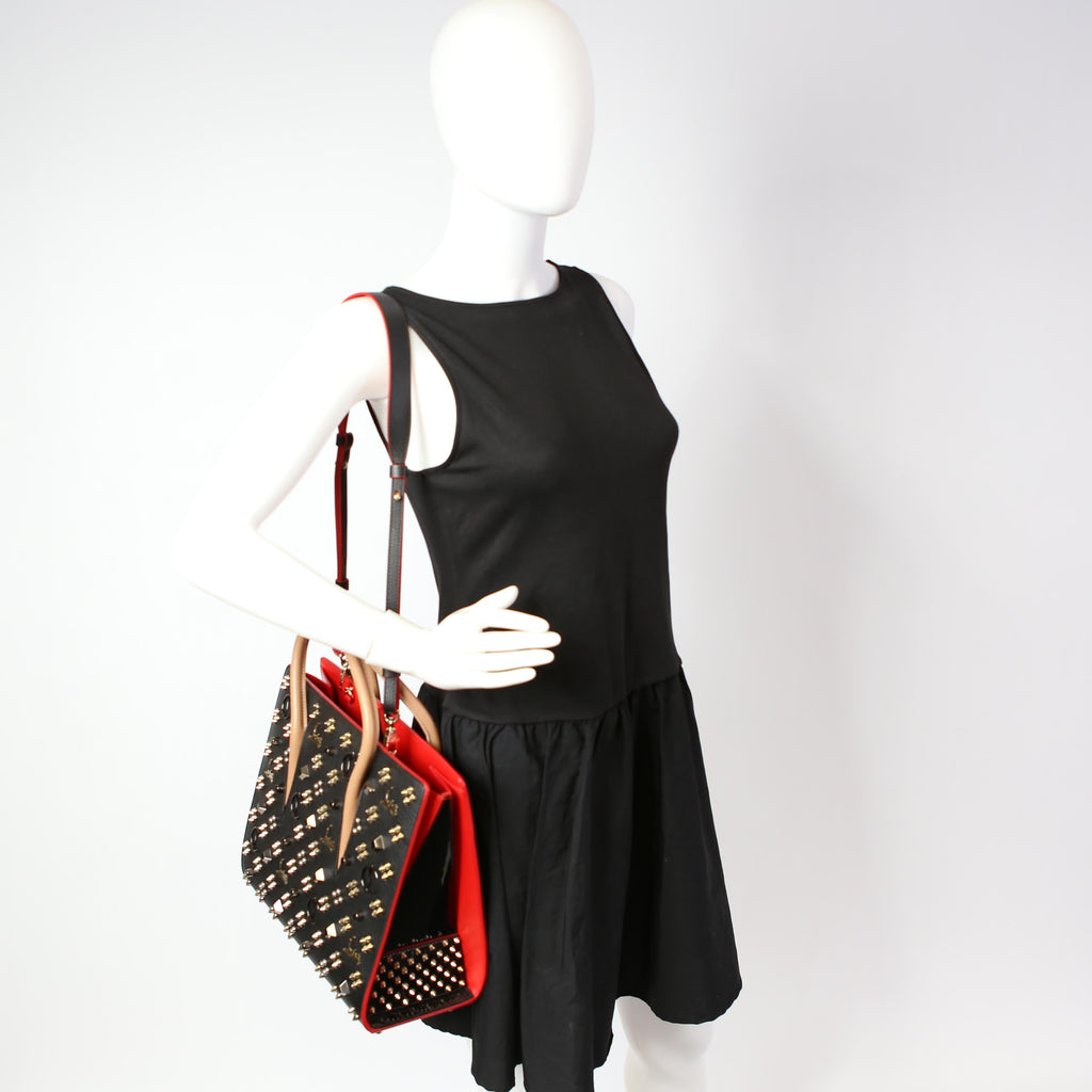Paloma Medium Satchel Calfskin Spikes Loubinthesky