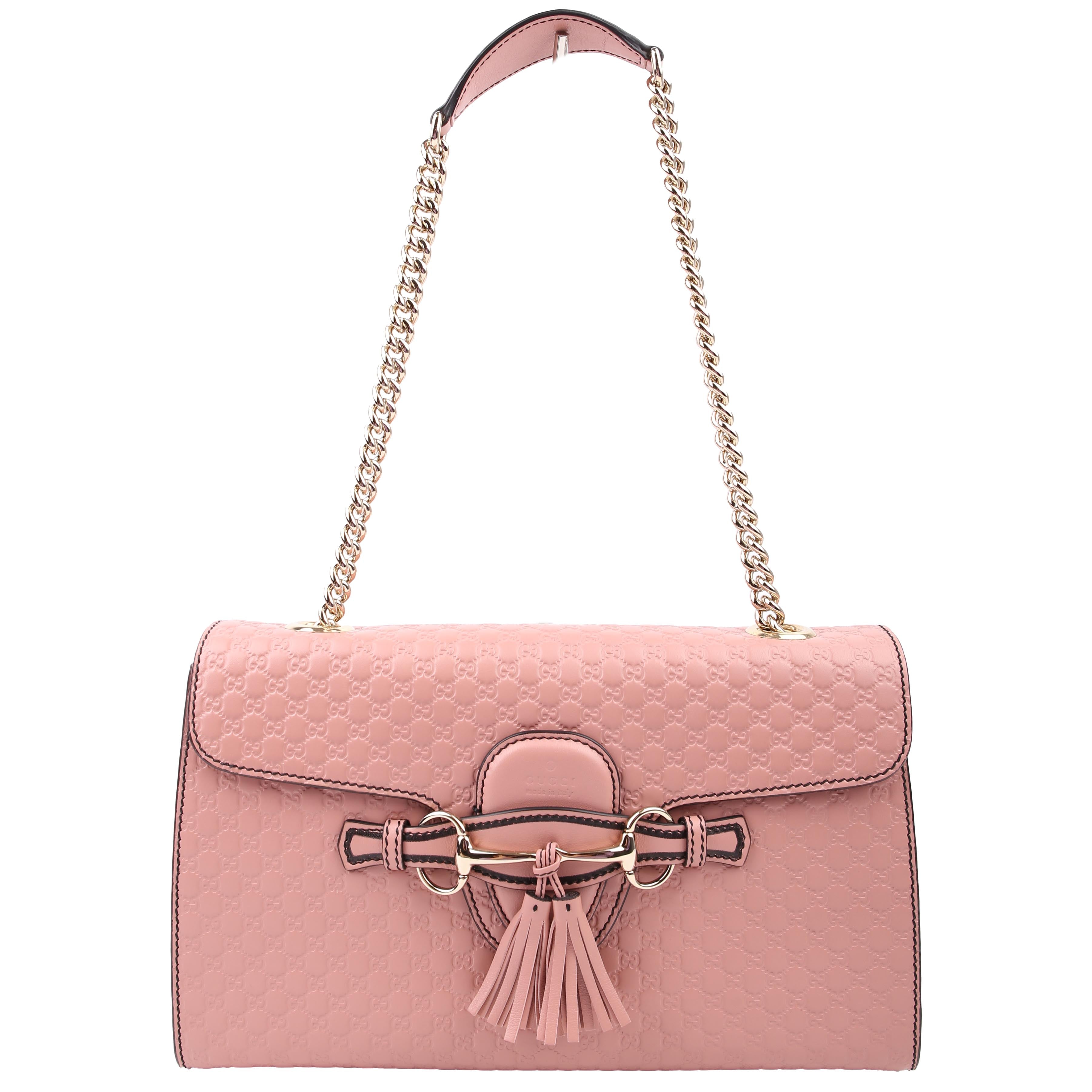 Gucci 449635 Emily Micro Medium Chain Pink