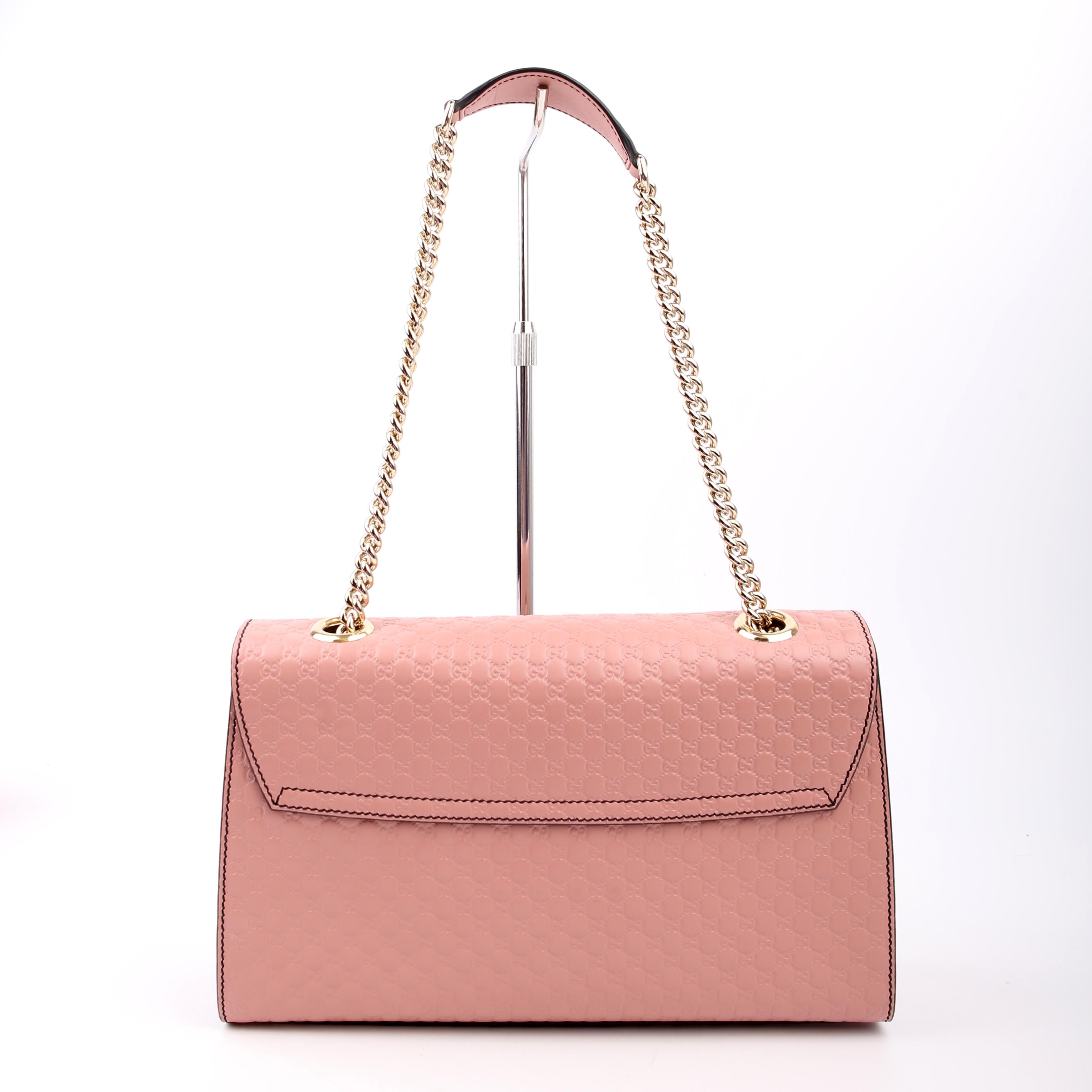 Gucci 449635 Emily Micro Medium Chain Pink