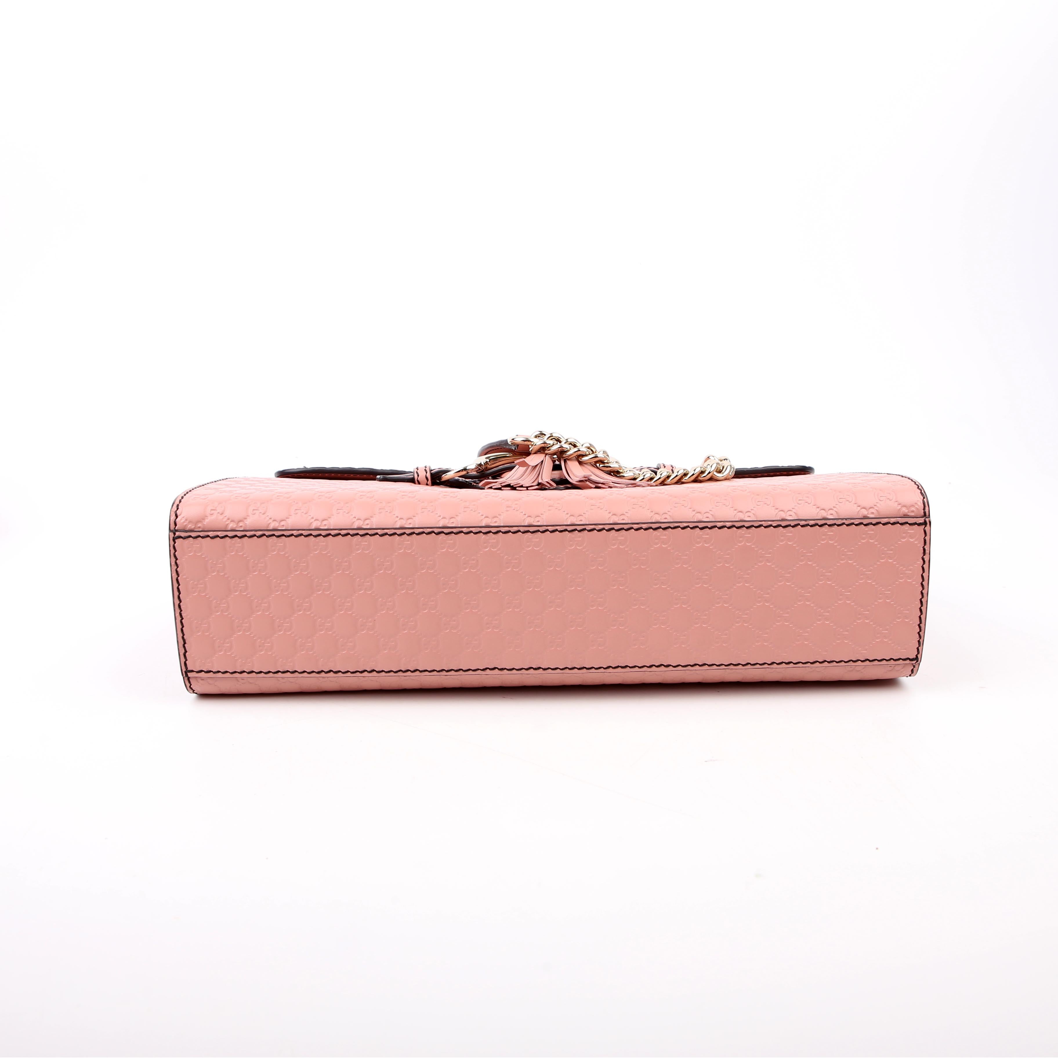 Gucci 449635 Emily Micro Medium Chain Pink