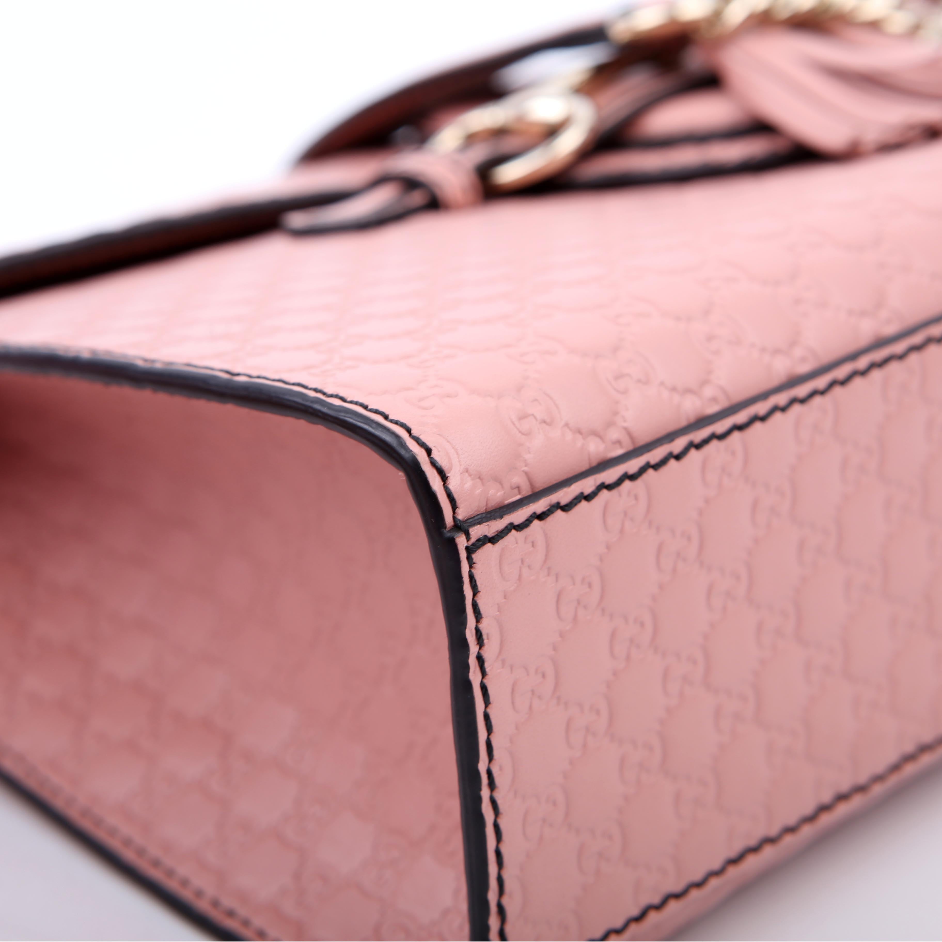 Gucci 449635 Emily Micro Medium Chain Pink