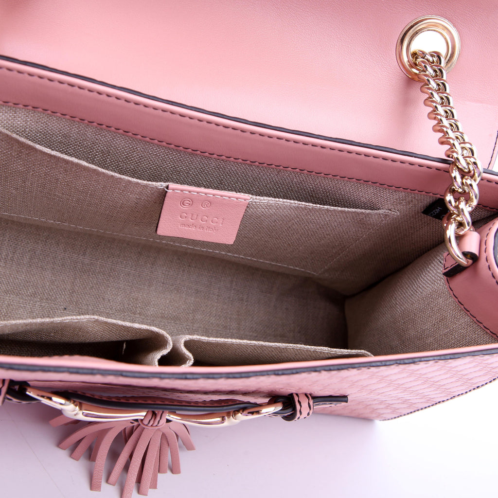 Gucci 449635 Emily Micro Medium Chain Pink