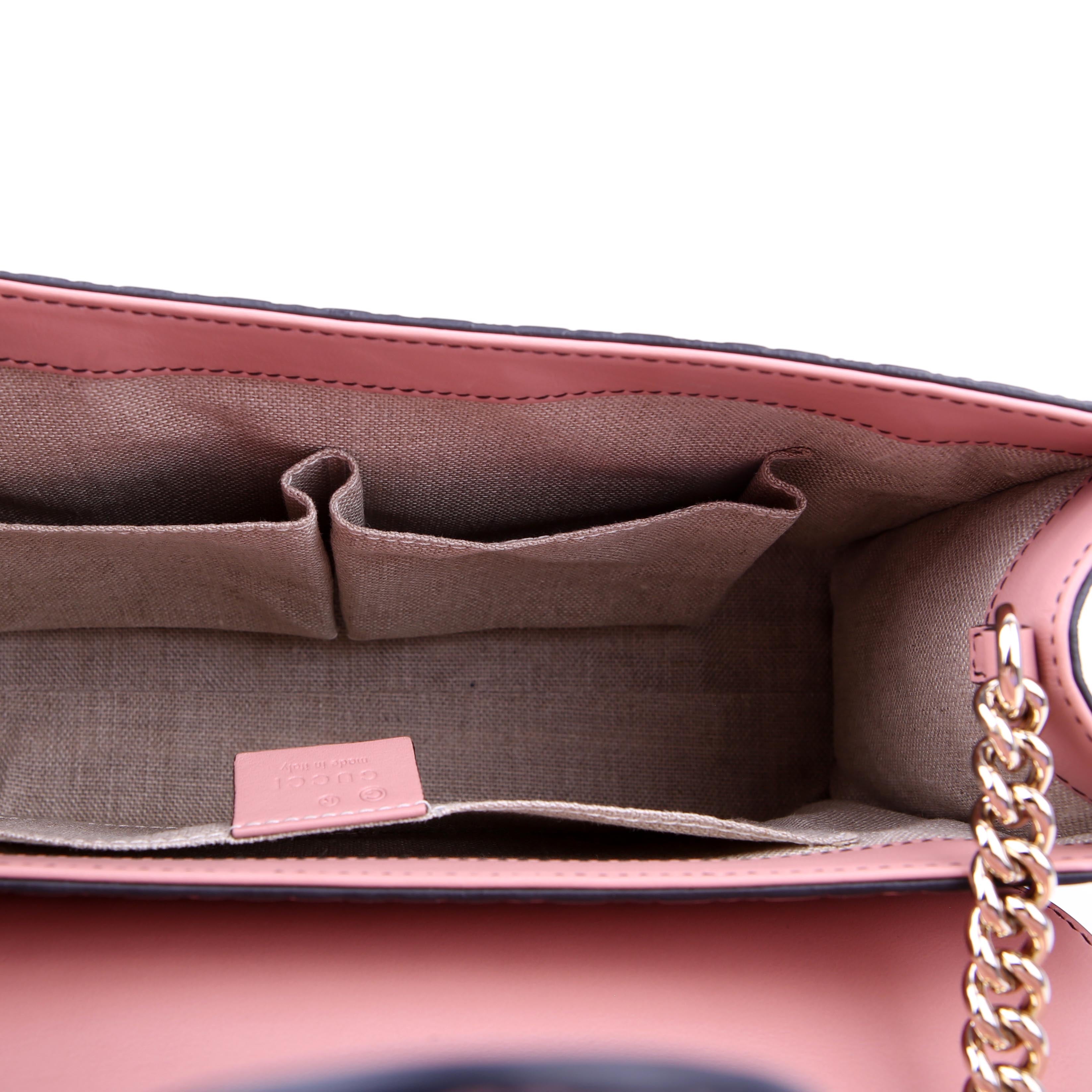 Gucci 449635 Emily Micro Medium Chain Pink