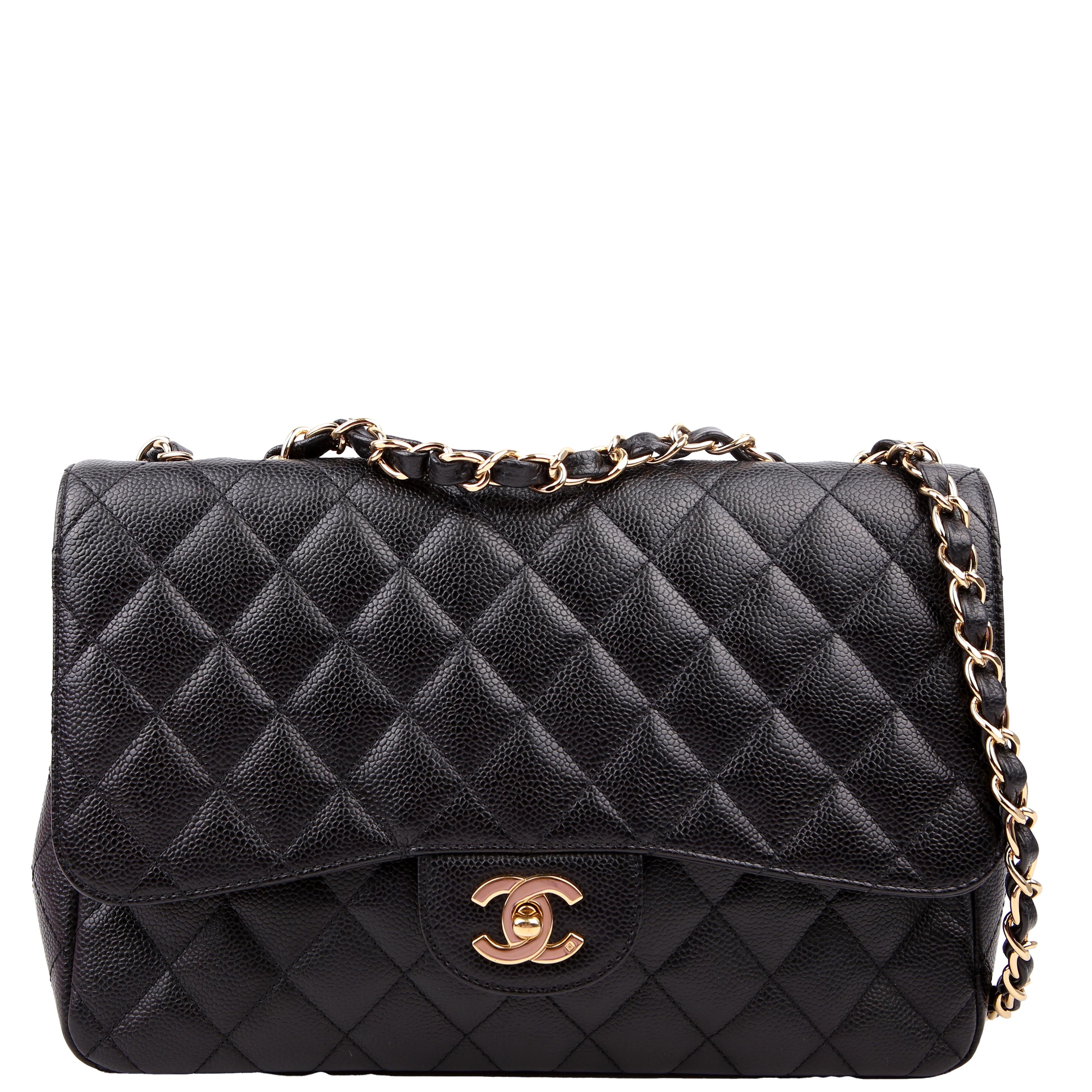Classic Flap Jumbo Caviar 10M Black