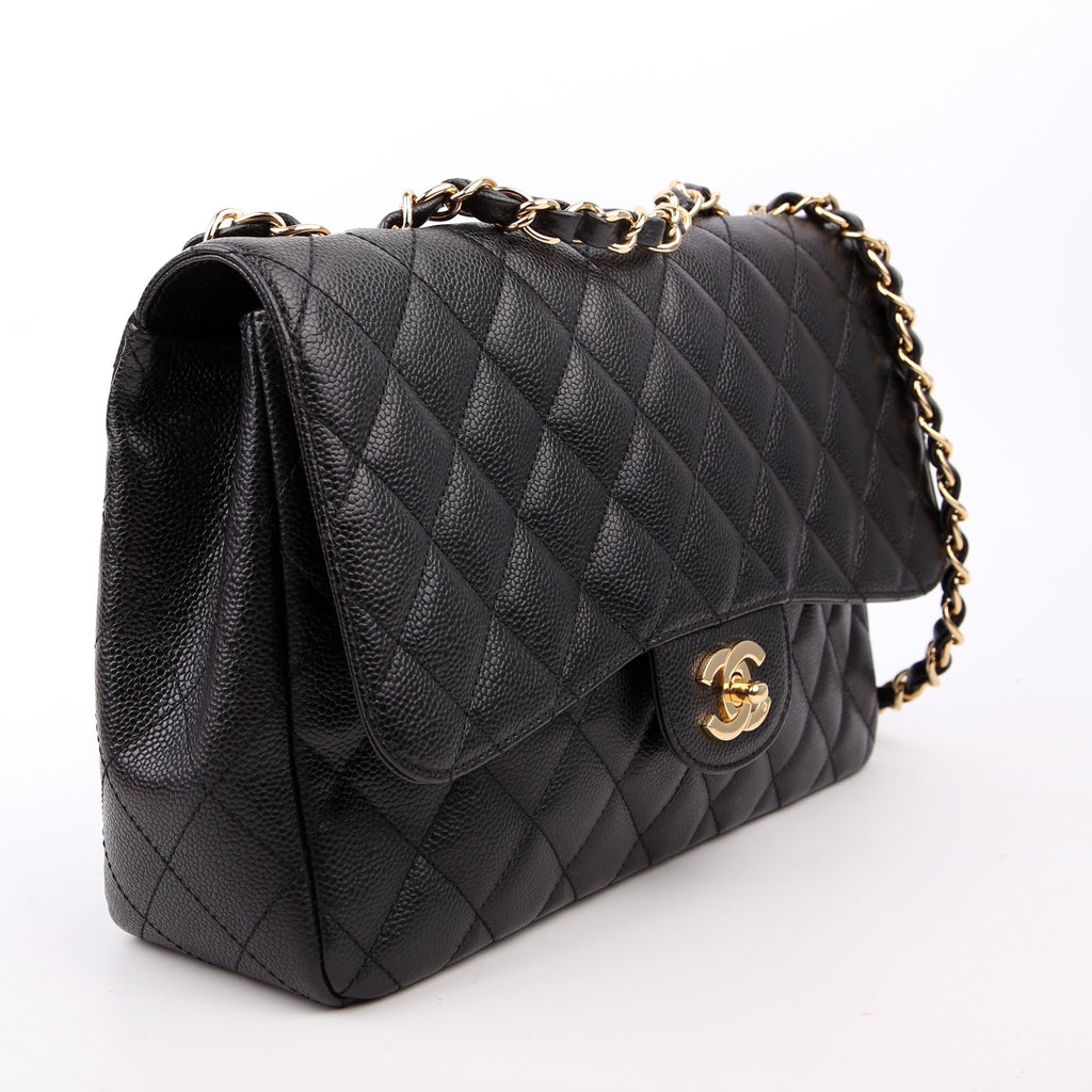 Classic Flap Jumbo Caviar 10M Black