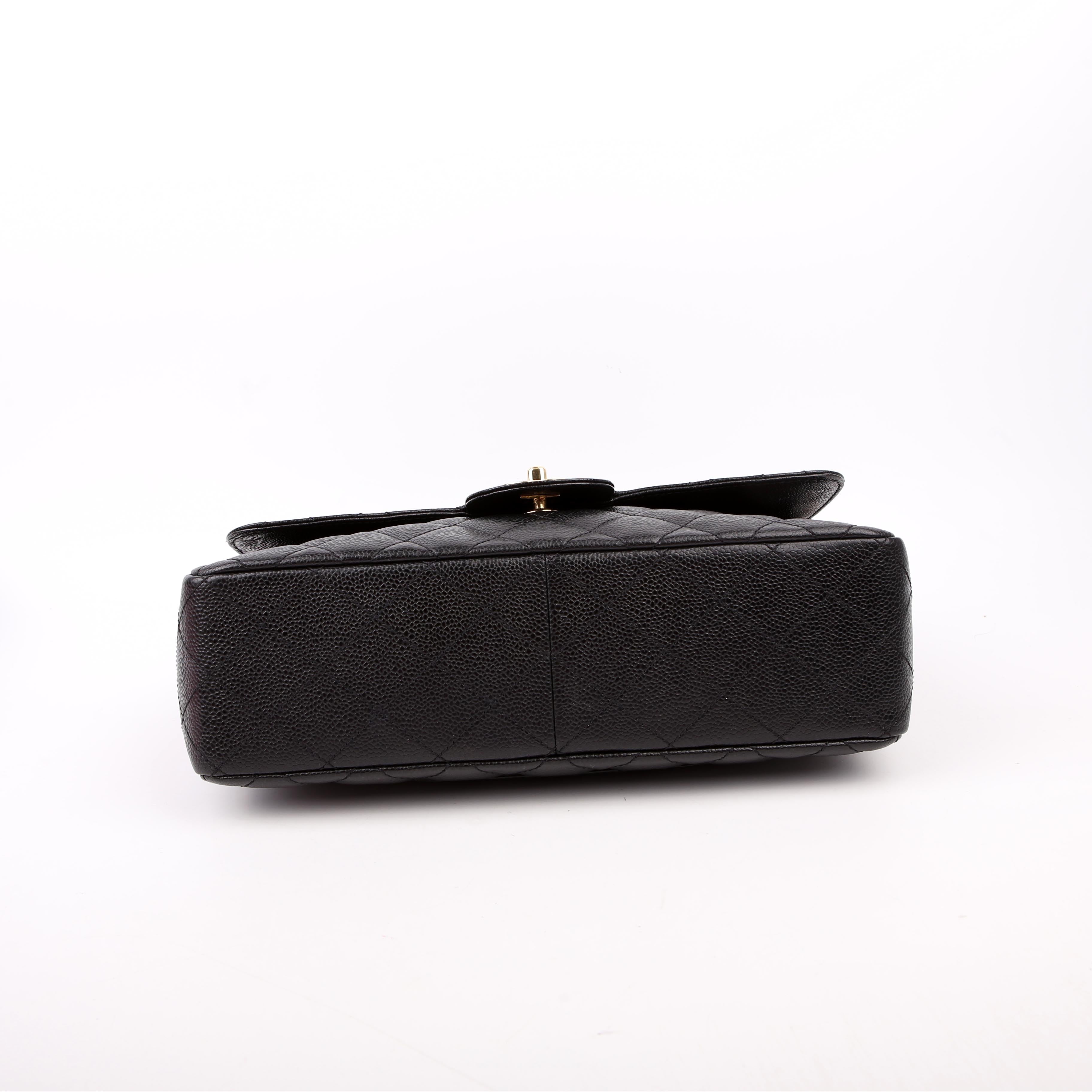 Classic Flap Jumbo Caviar 10M Black