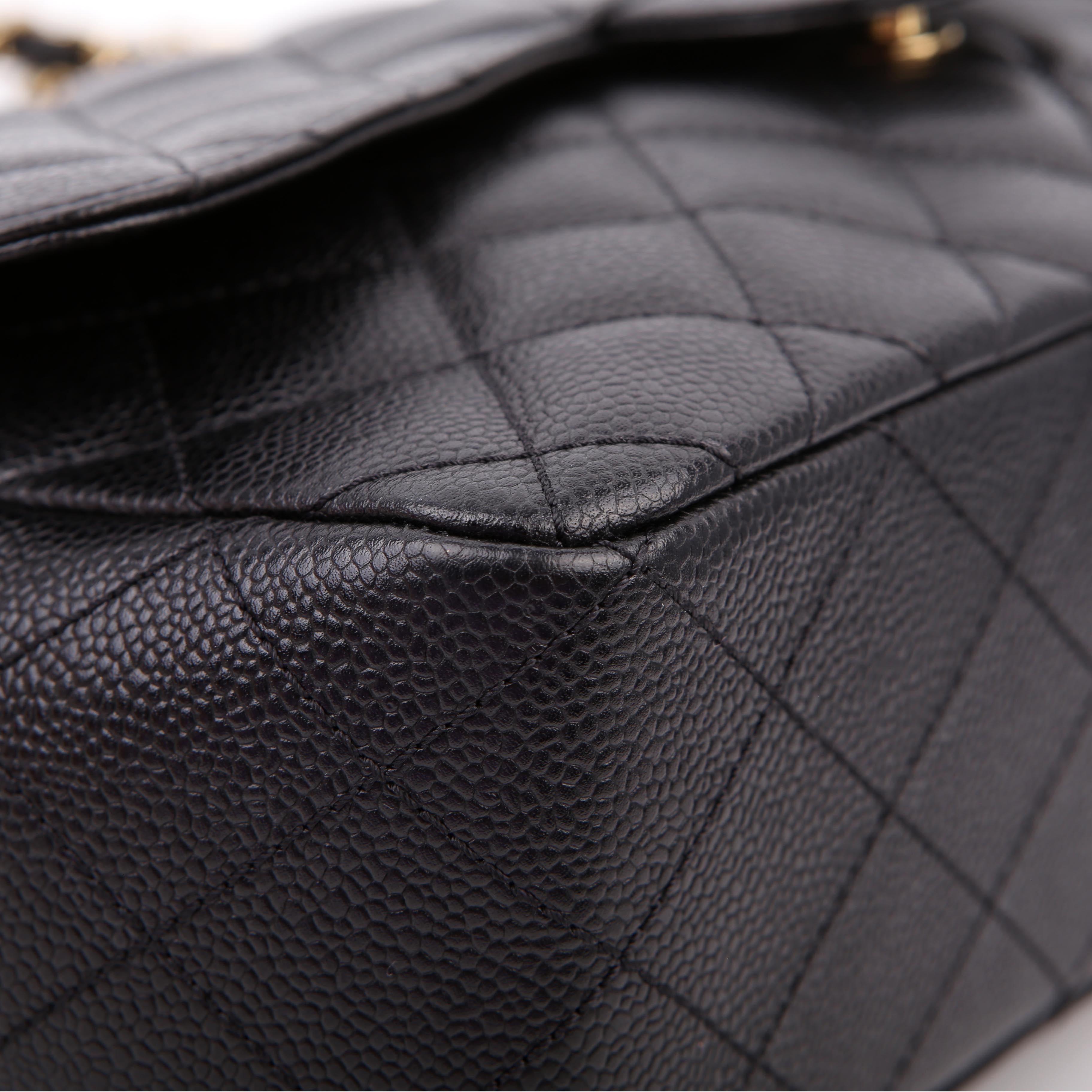 Classic Flap Jumbo Caviar 10M Black