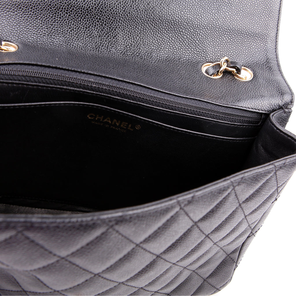 Classic Flap Jumbo Caviar 10M Black
