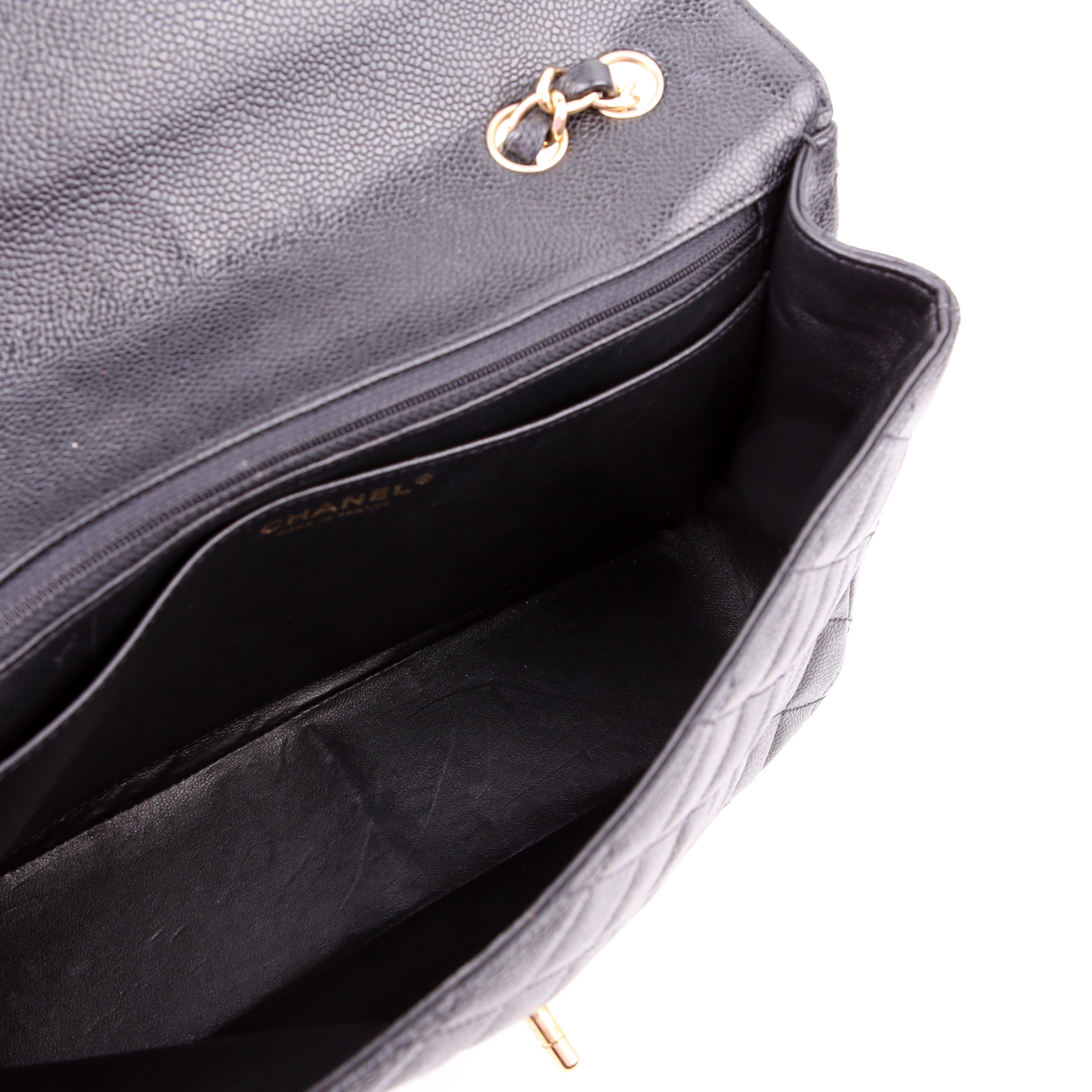 Classic Flap Jumbo Caviar 10M Black