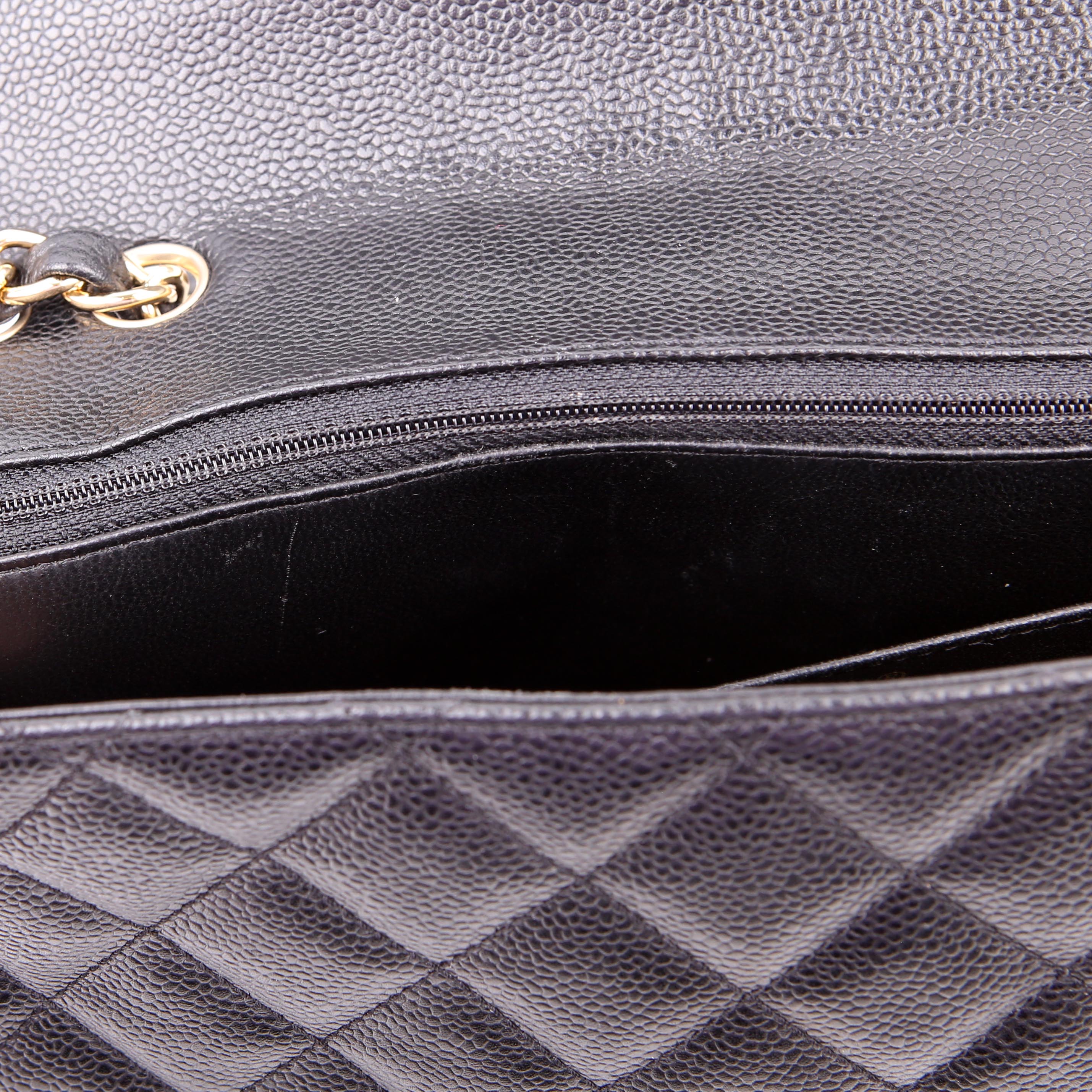 Classic Flap Jumbo Caviar 10M Black