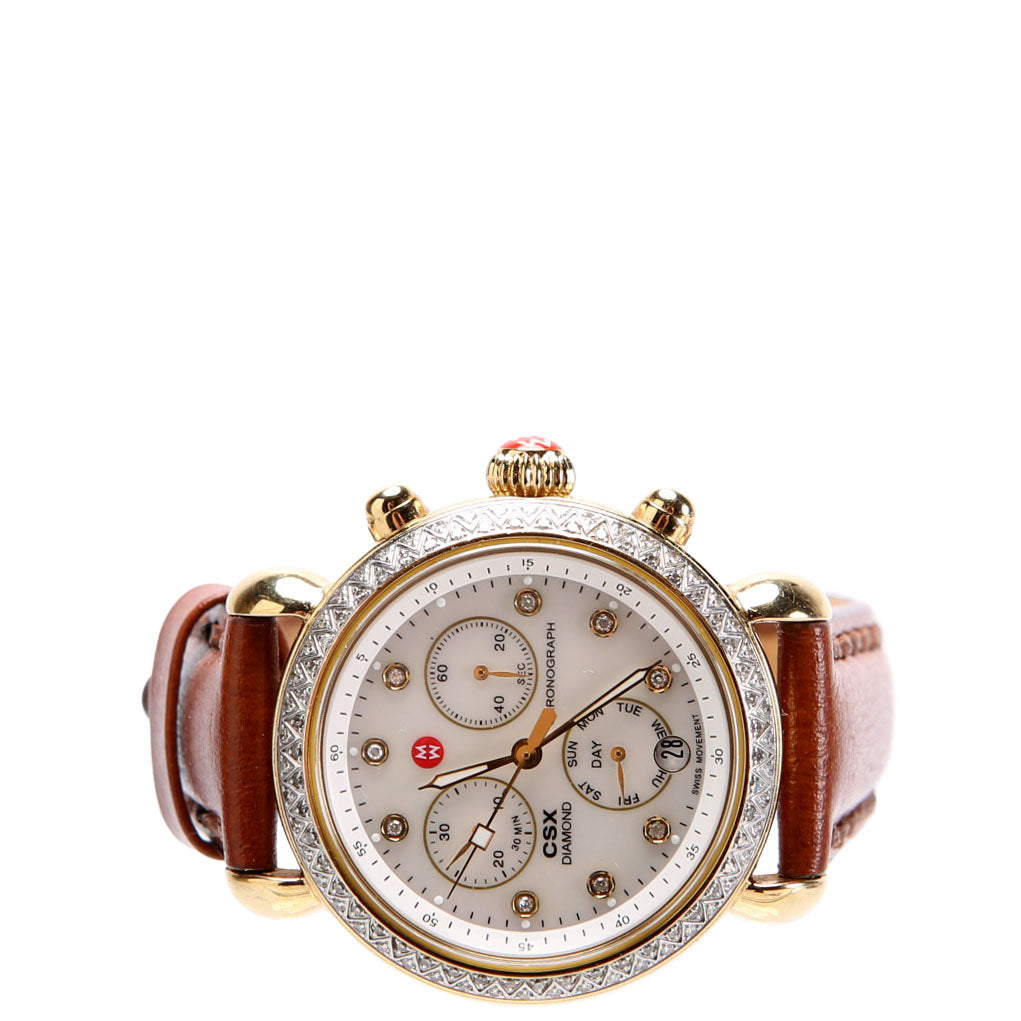 CSX 36 Day Two-Tone With 0.64CW Watch Brown/Gold