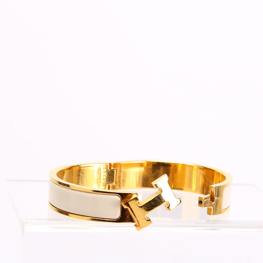 Clic Clac Narrow PM Bracelet Gold/Ivory
