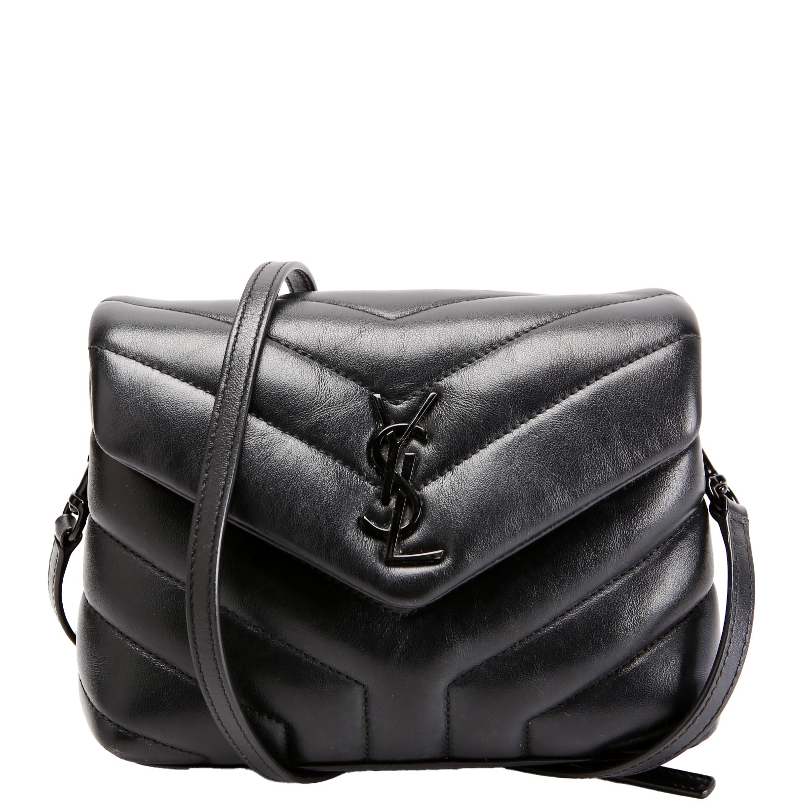 SAINT LAURENT LouLou Satchel Toy Xbody 678401 Black
