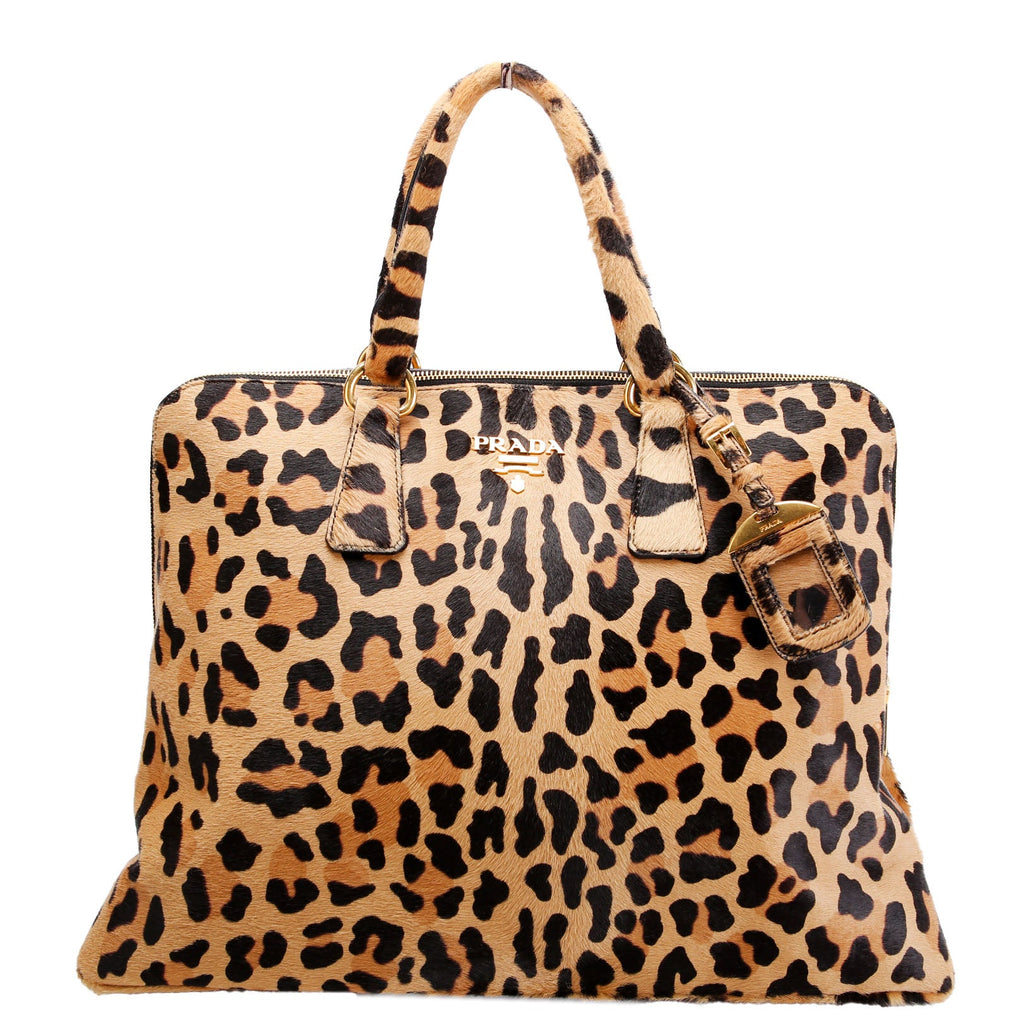Cavallino Bauletto Pony Hair Bowler Leopard