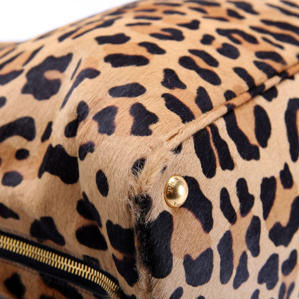 Cavallino Bauletto Pony Hair Bowler Leopard