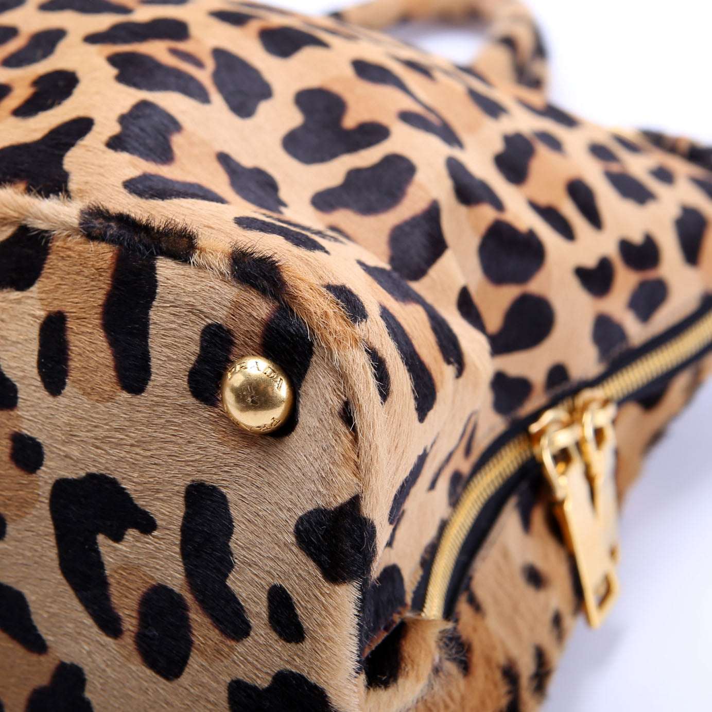 Cavallino Bauletto Pony Hair Bowler Leopard