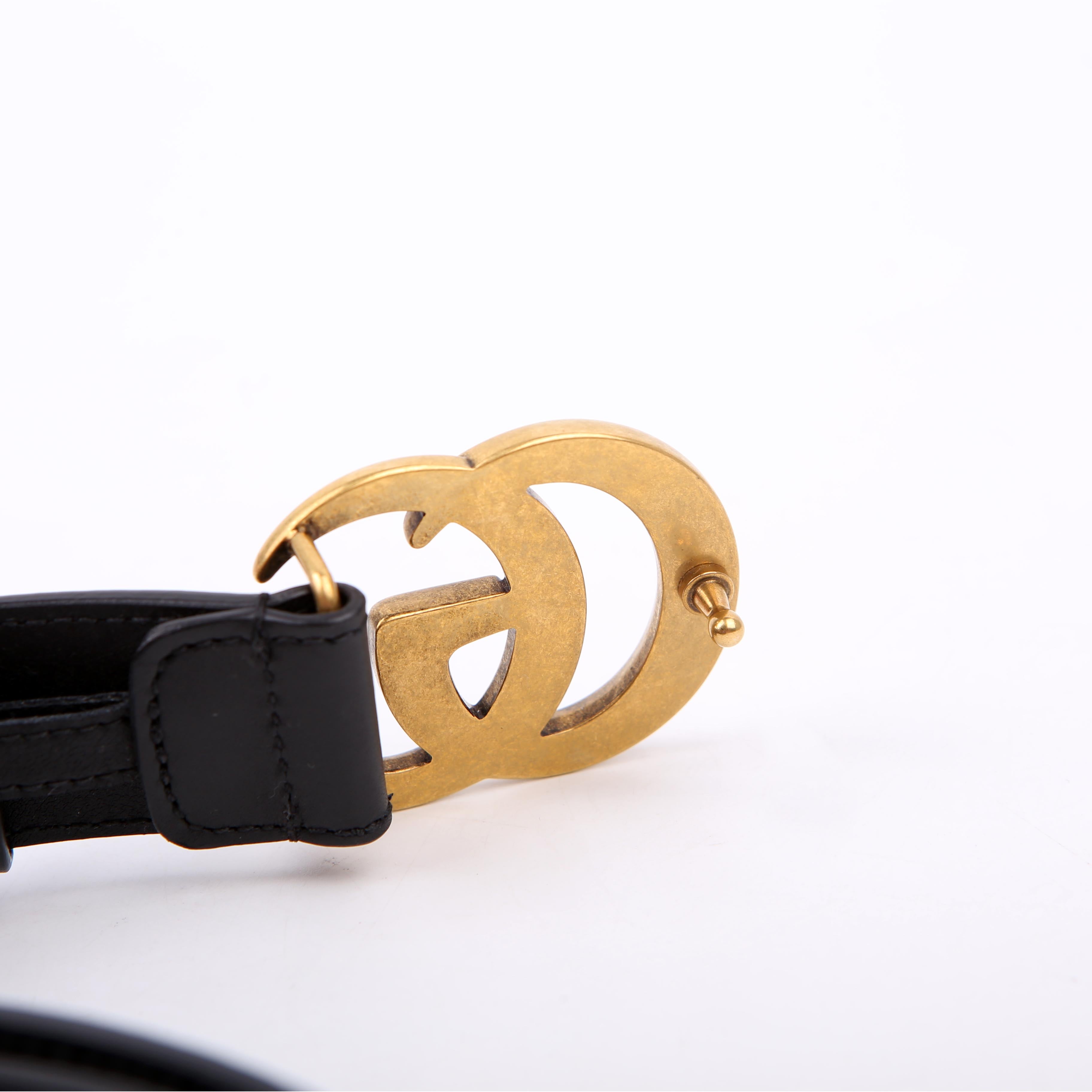 414516 GG Marmont Belt Size 85/34 Black