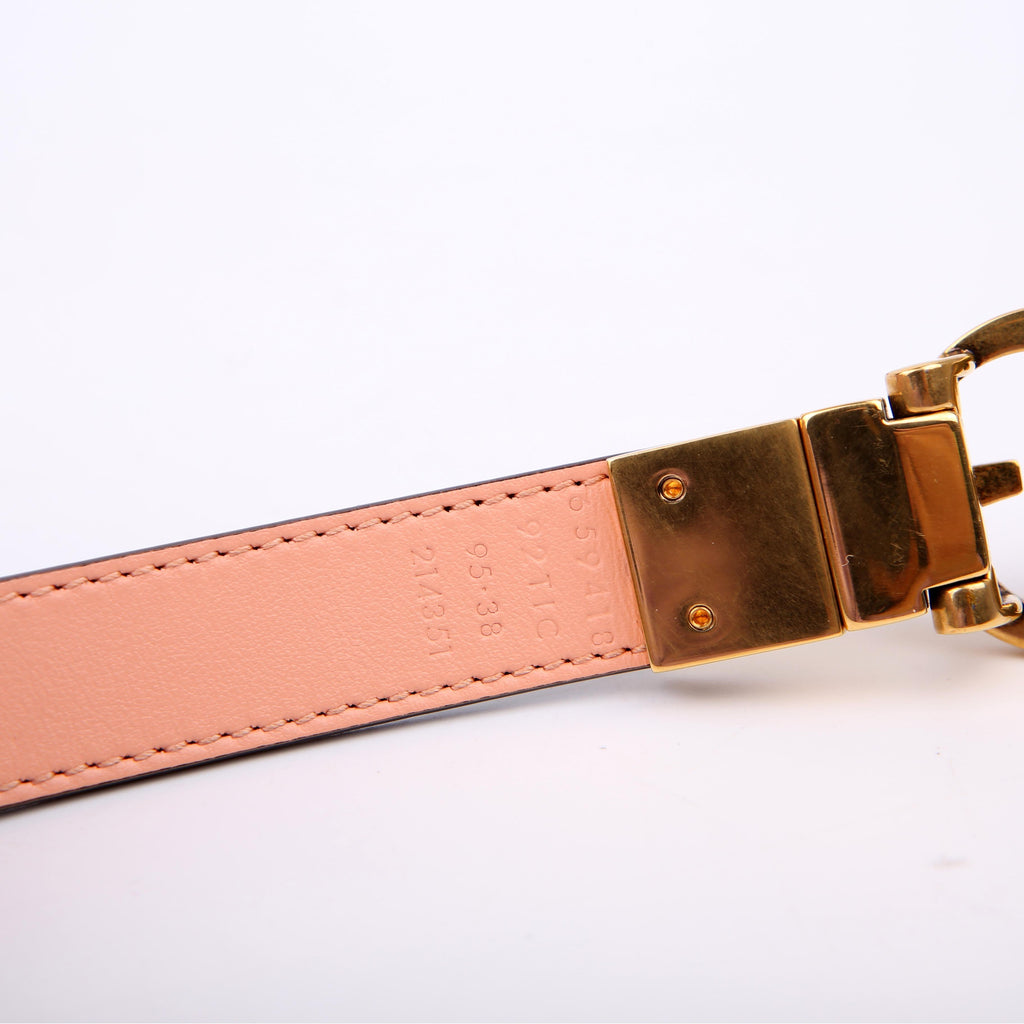 Gucci 659418 Marmont Thin Reversible Belt Size 95/38 Peach