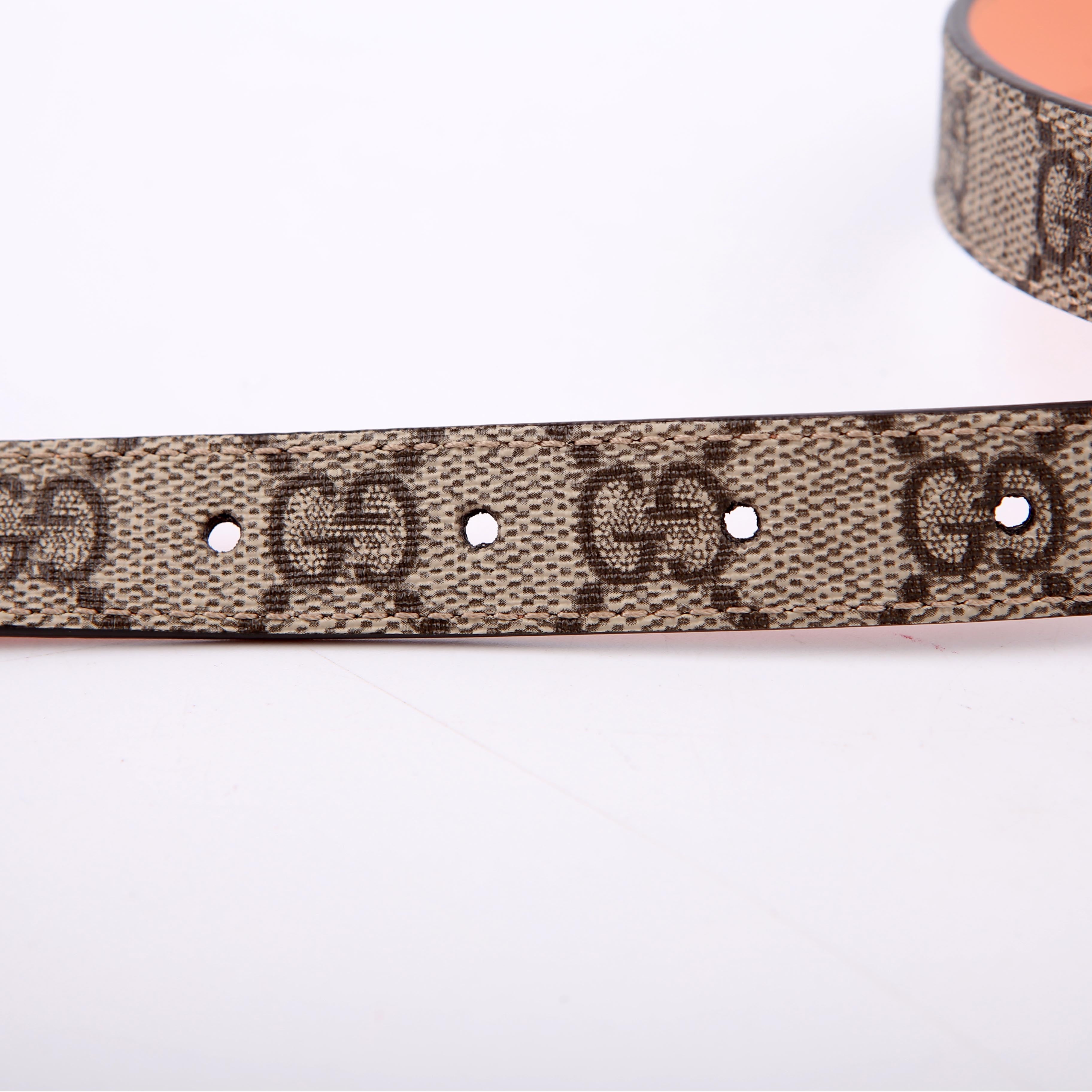 Gucci 659418 Marmont Thin Reversible Belt Size 95/38 Peach