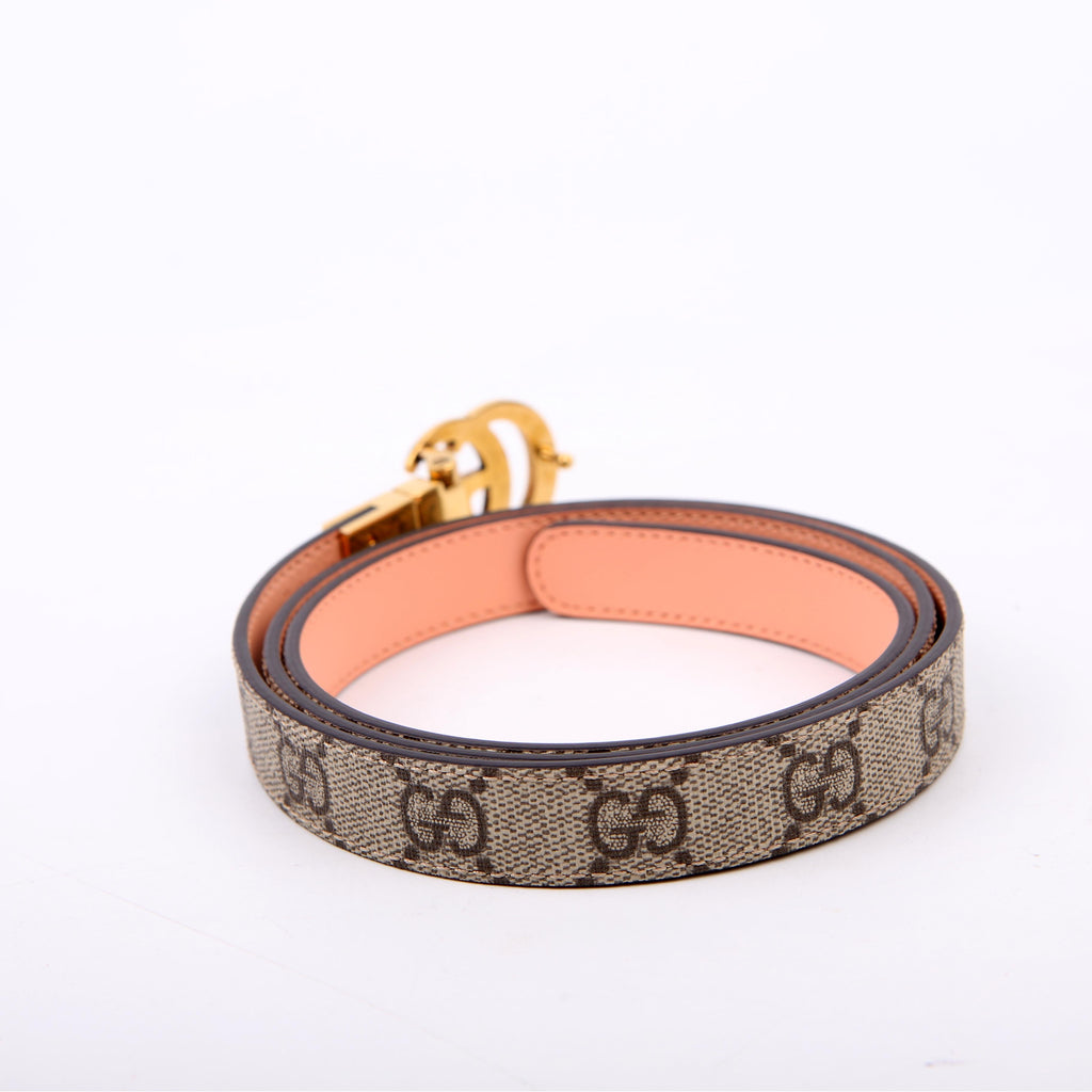 Gucci 659418 Marmont Thin Reversible Belt Size 95/38 Peach